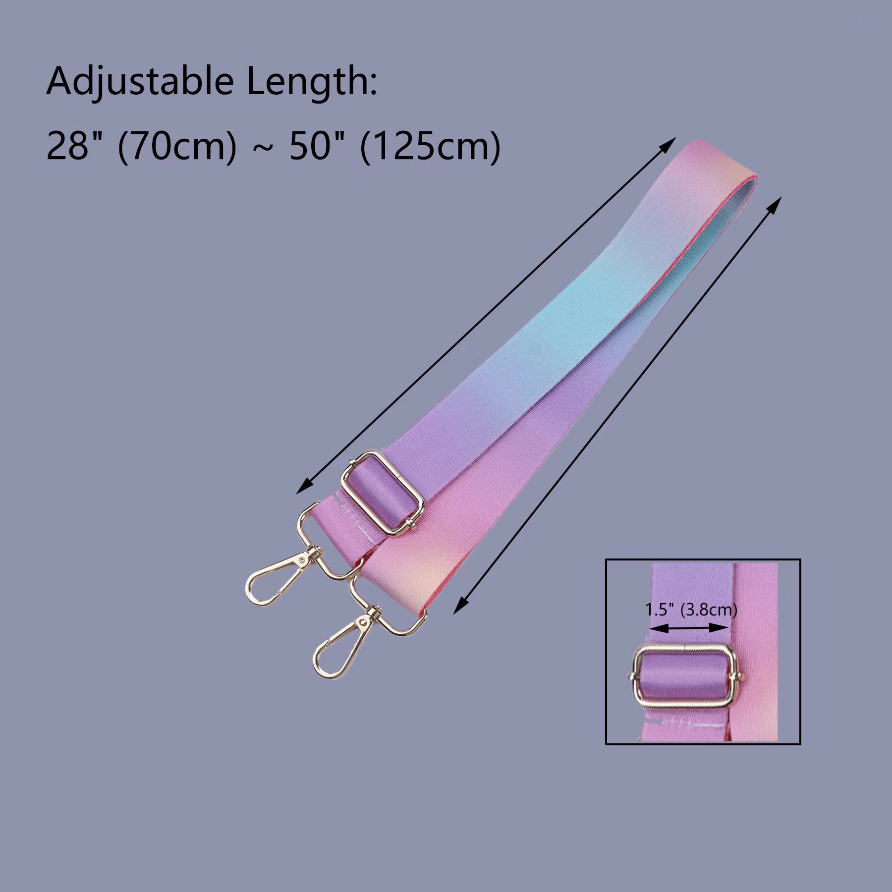 Vibrant Adjustable Replacement Strap for Crossbody Bags & Purses - Perfect for Daily Use, Travel, and Fashion Accessories