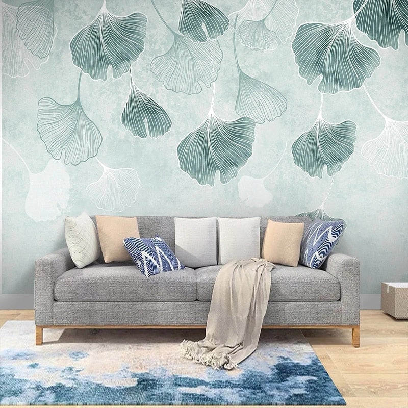 Large Green Leaf Wallpaper - Peel and Stick Removable Wallpaper for Home Decor, Living Room, Bedroom, Nursery | Self-Adhesive, Easy to Install, Eco-Friendly