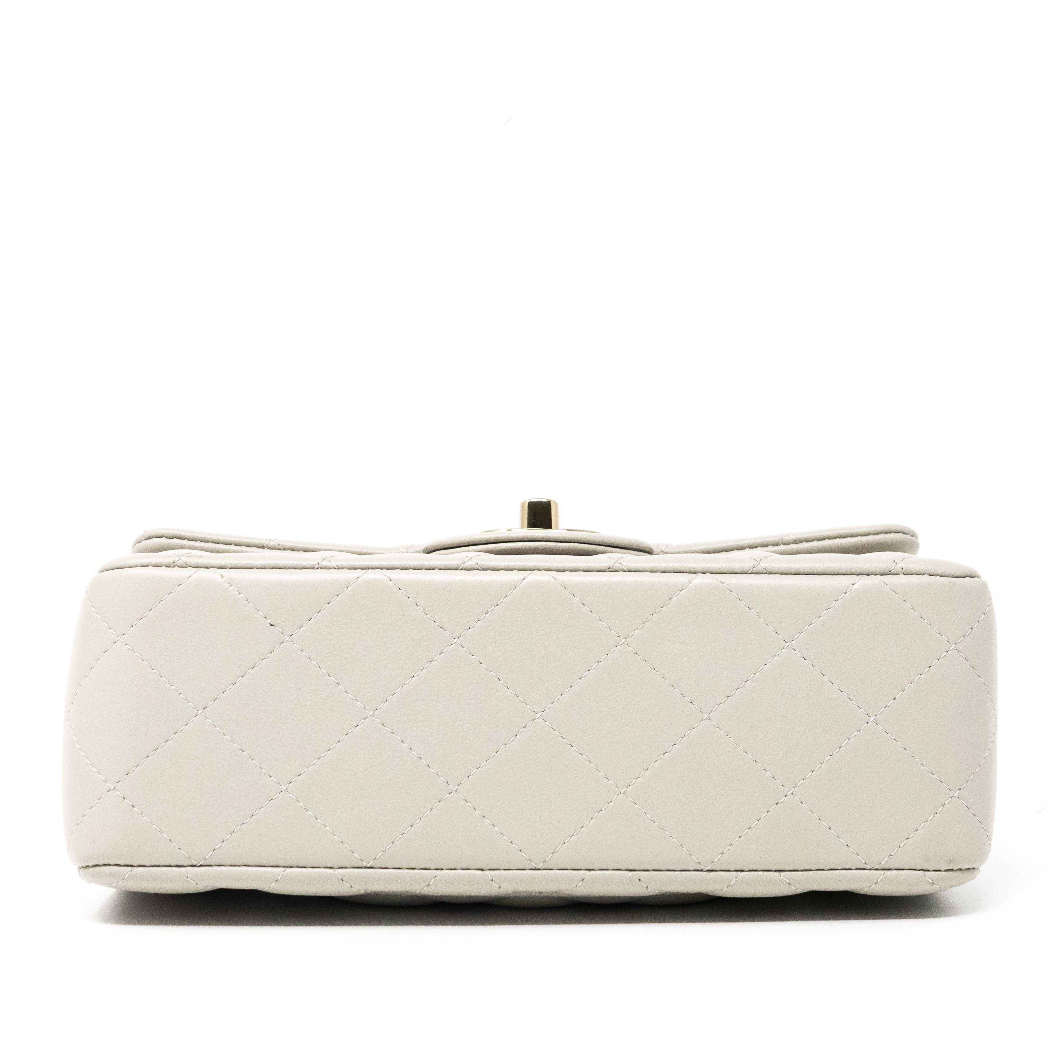 Chanel Grey Mini Classic Flap Bag - Luxury Quilted Leather Crossbody Purse for Women | Perfect for Evening Parties, Date Nights & Special Occasions
