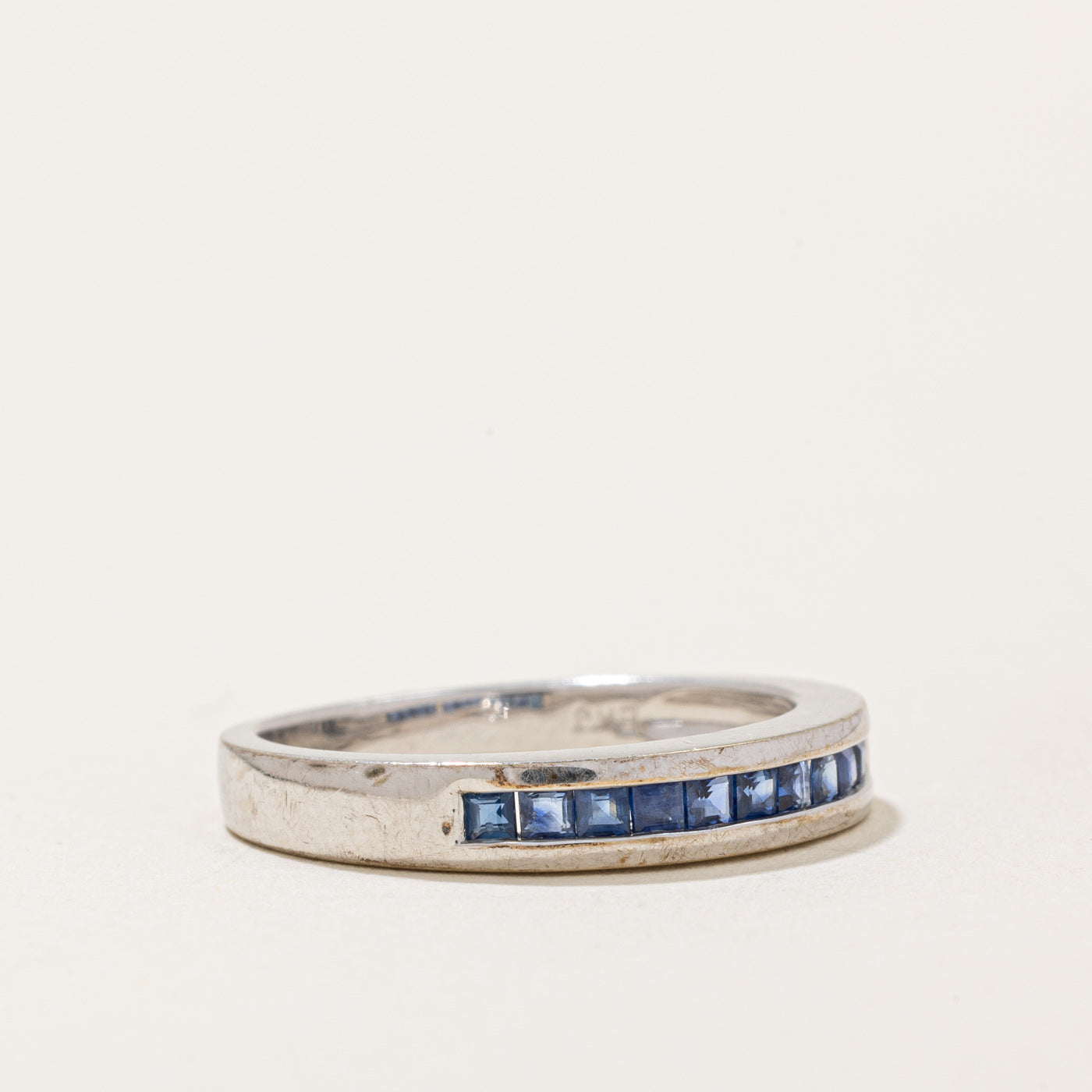 Channel Set Sapphire Ring - 0.24ctw Natural Sapphire, Size 6.75, Elegant Blue Gemstone Jewelry for Women | Perfect for Engagement, Anniversary, and Special Occasions