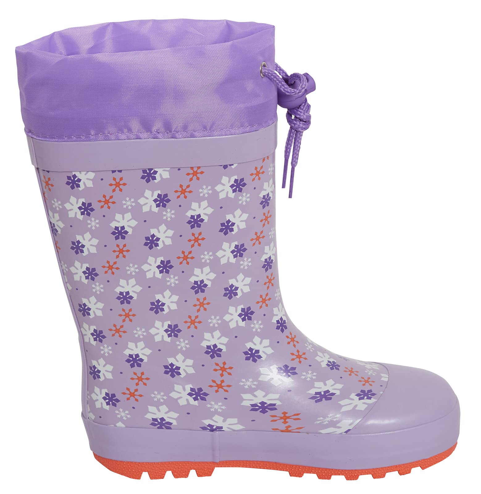Disney Frozen 2 Elsa & Anna Girls' Waterproof Rubber Rain Boots - Tie Top Wellington Boots for Snow, Rain & Outdoor Play - Kids' Winter & Spring Footwear for School, Park & Puddle Jumping