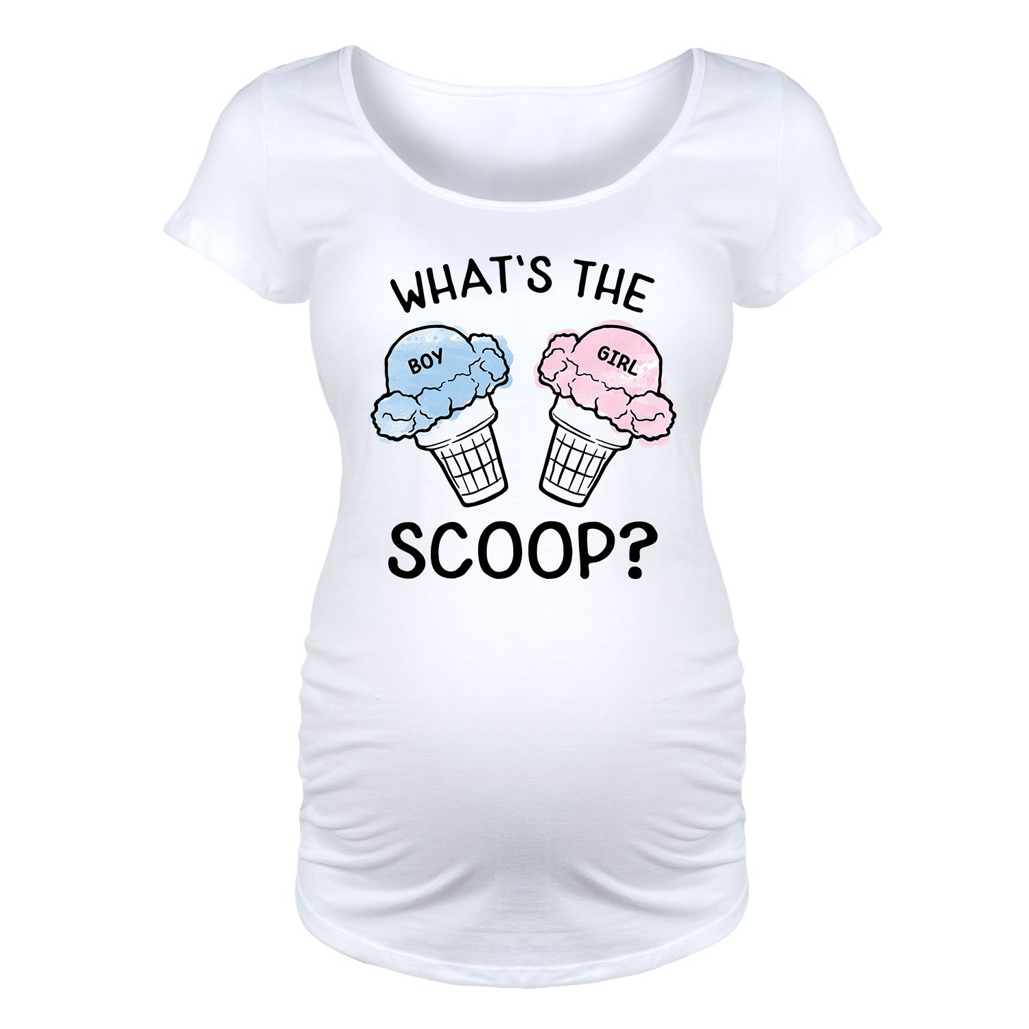 Bloom Maternity Scoop Neck T-Shirt for Pregnancy - Soft Comfortable Maternity Top for Expecting Mothers - Perfect for Everyday Wear, Work & Casual Outfits
