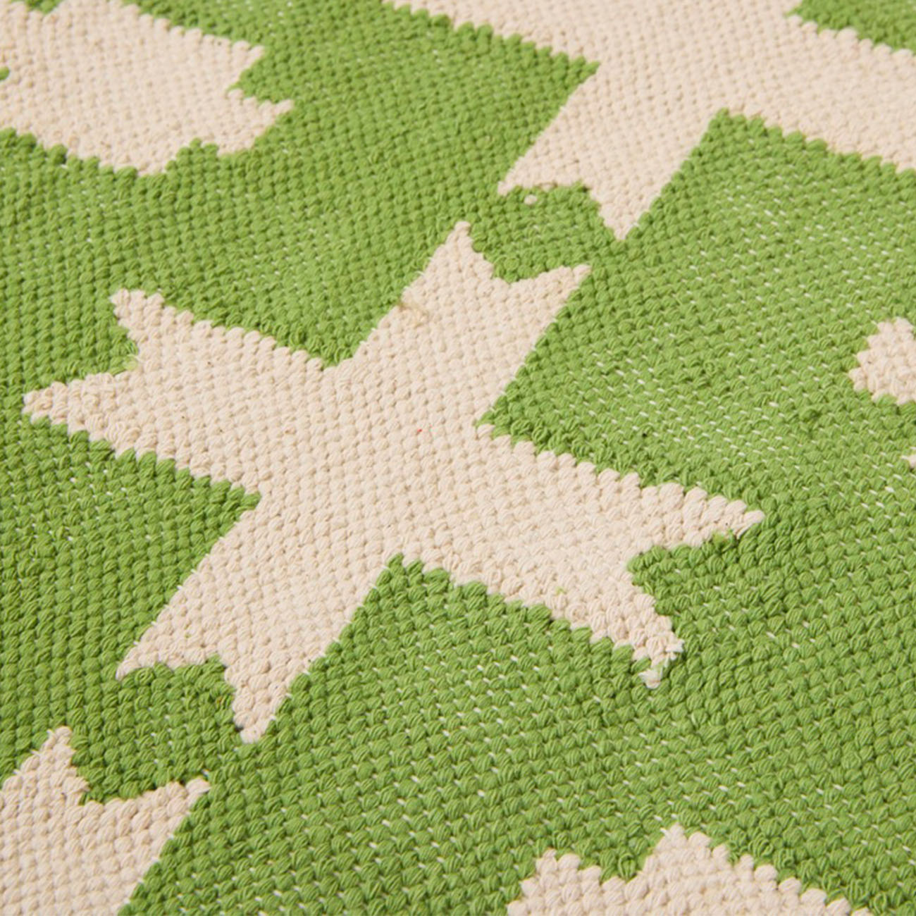 Chunky Cotton Rug in Spring Green - Soft and Durable for Living Room, Bedroom, or Nursery Decor