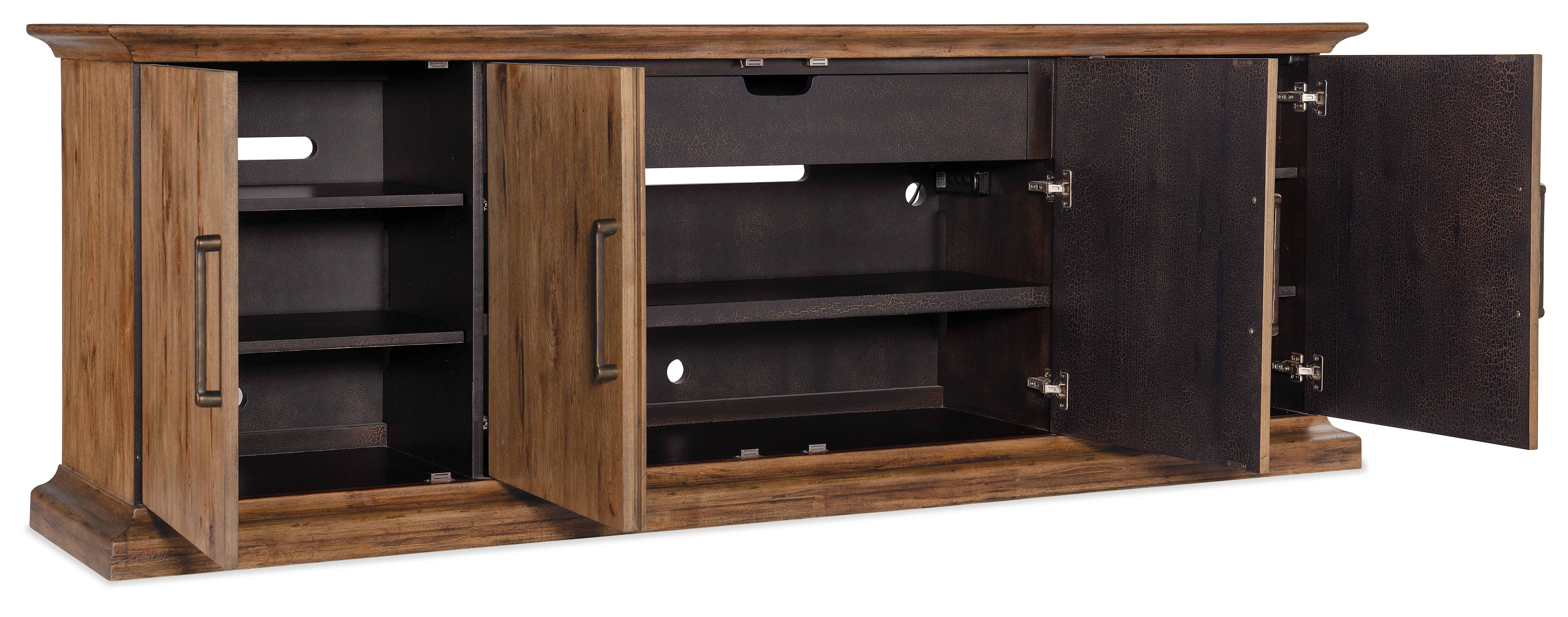 Big Sky Media Console - Modern TV Stand with Storage for Living Room, Bedroom & Home Theater - Perfect for Organizing Electronics & Entertainment Systems