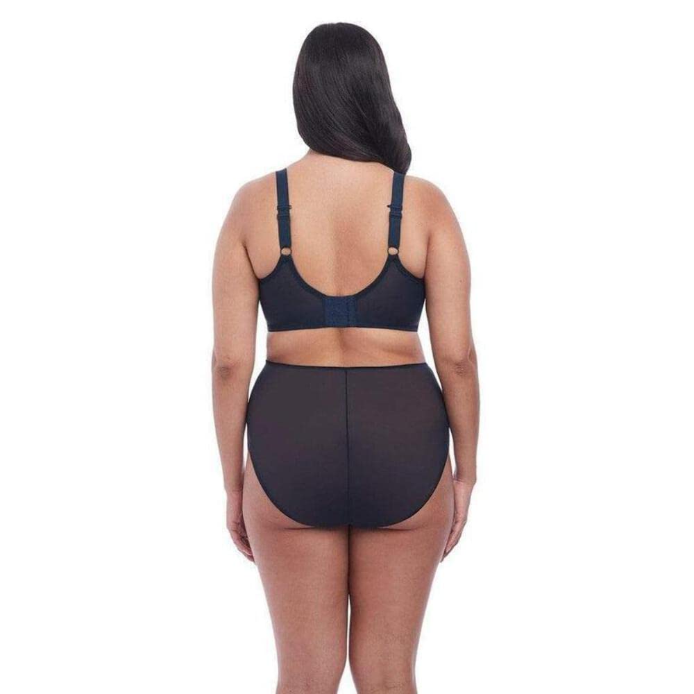 Elomi Women's Matilda Plunge Bra - DD+ Size, Sheer Mesh Cups with Side Support & Adjustable J-Hook for Racerback | Perfect for Everyday Comfort, Workout & Special Occasions