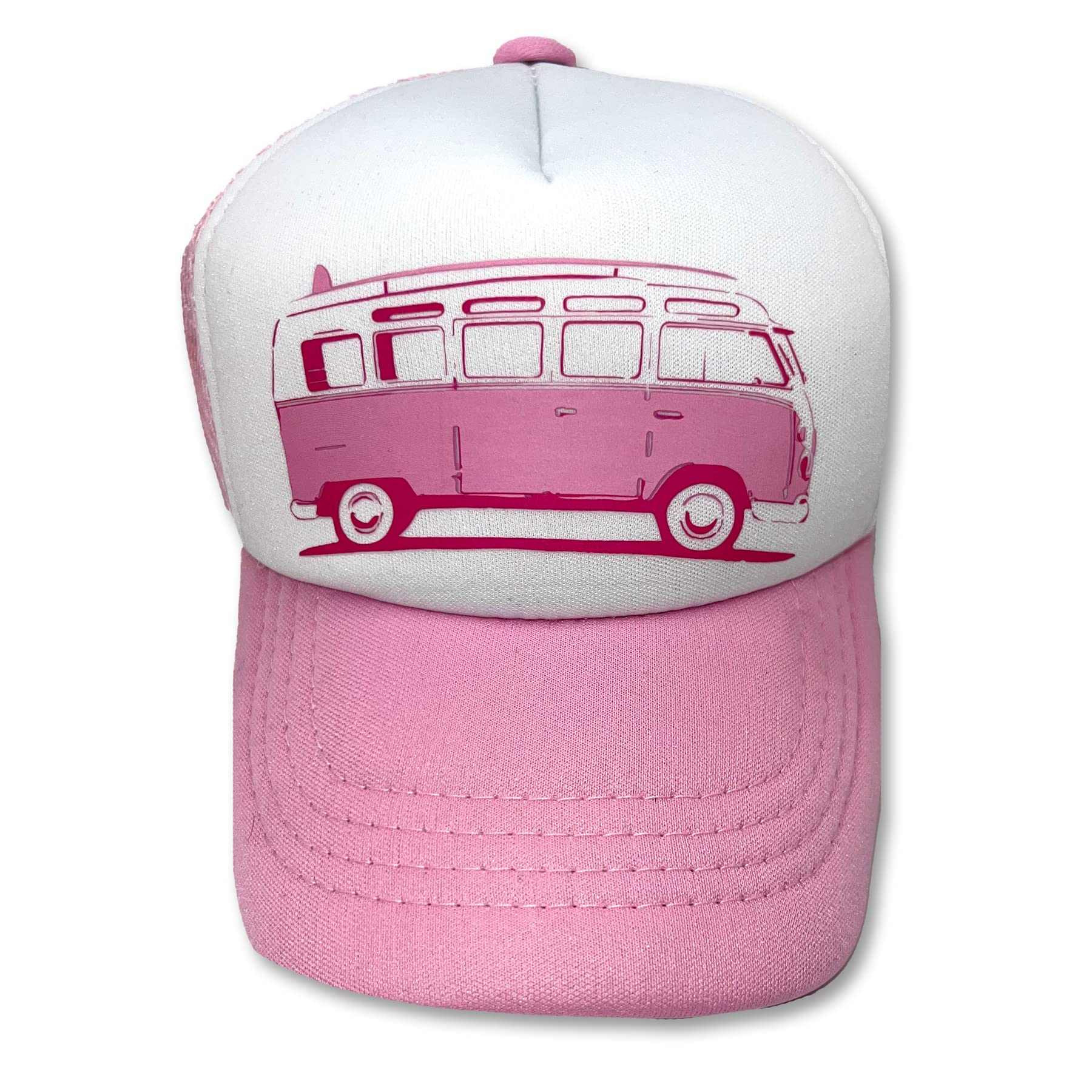 Sol Baby Surf Trucker Hat - Adjustable Pink Snapback for Beach & Summer