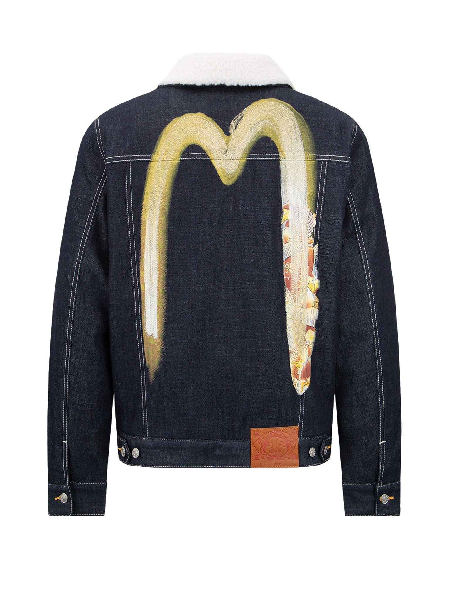 Two Layer Brushstroke Sherpa Lined Denim Jacket for Women - Cozy Winter Fashion Outerwear for Casual Outings and Street Style