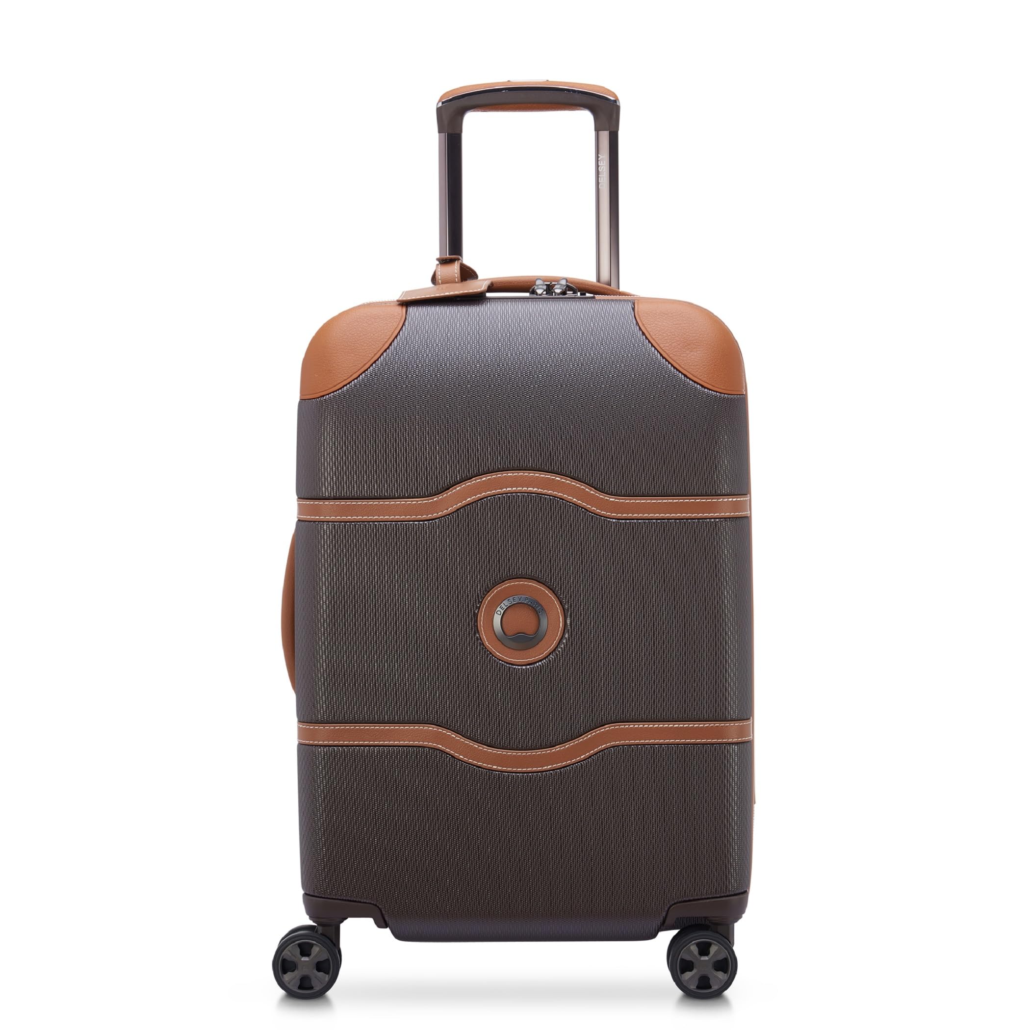 Delsey Paris Chatelet Air 2.0 Hardside Spinner Carry-On Luggage 20 Inch - Lightweight Durable Suitcase for Travel, Business Trips & Weekend Getaways (Chocolate Brown)