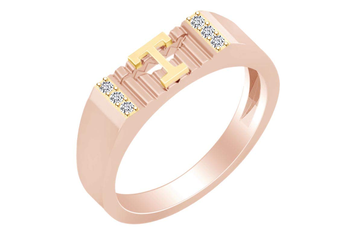 14K Gold Two-Tone Initial 