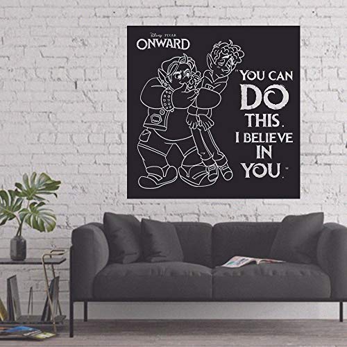 Inspiring 'You Can Do This' Ian Barley Quote from Onward Movie - Disney Cartoon Wall Sticker Decal for Kids Room, Bedroom, Nursery & Kindergarten - Fun Home Decor Vinyl Wall Art (10x10 inch) - Perfect for Disney Fans, Children's Room Decor & Motivational Wall Design