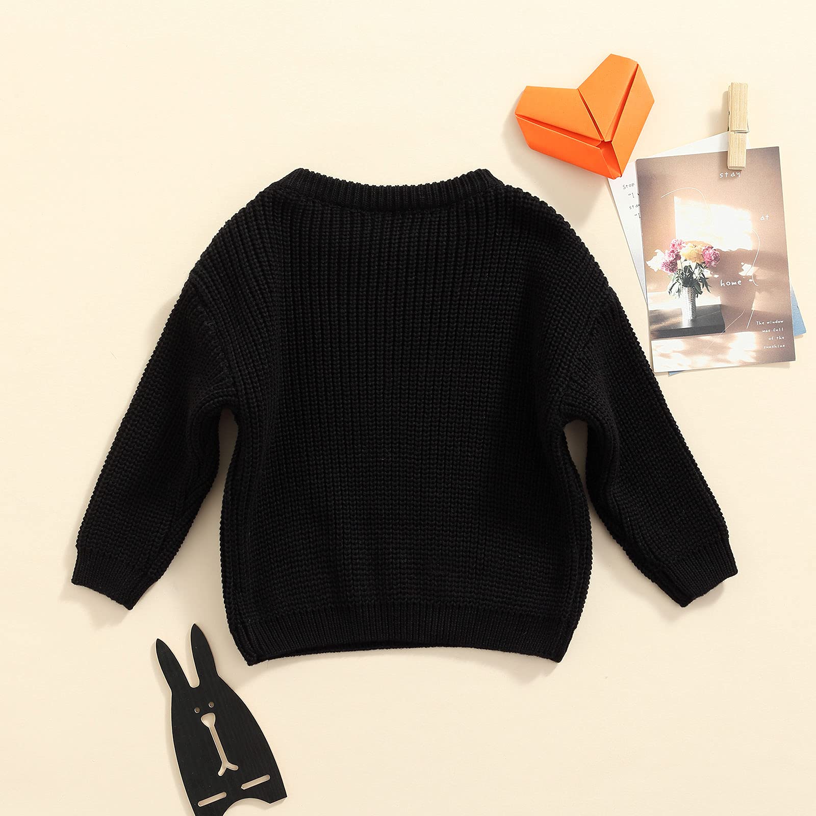 KMBANGI Newborn Baby Girl & Boy Solid Color Knit Sweater - Soft Crewneck Long Sleeve Pullover for Fall & Winter | Cozy Casual Outfit for Family Photos, Holiday Gatherings & Daily Wear