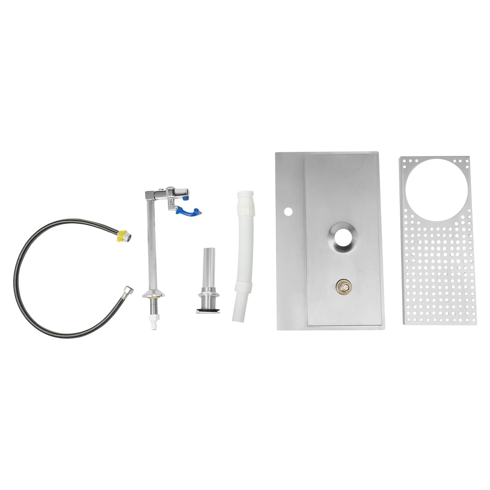 Commercial Cup Rinser & Glass Washer with Faucet & Outlet Pipe - Stainless Steel Barware for Cleaning Wine Glasses, Coffee Cups & Stemware - Perfect for Bars, Hotels, Cafes & Restaurants