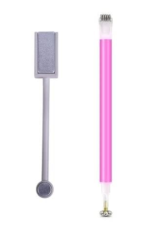 2 Pcs 3D Cat Eye Nail Art Magnetic Pen Set - Double Head Magnet Stick for UV Gel Polish, DIY Manicure Tools - Perfect for Salon & Home Nail Designs