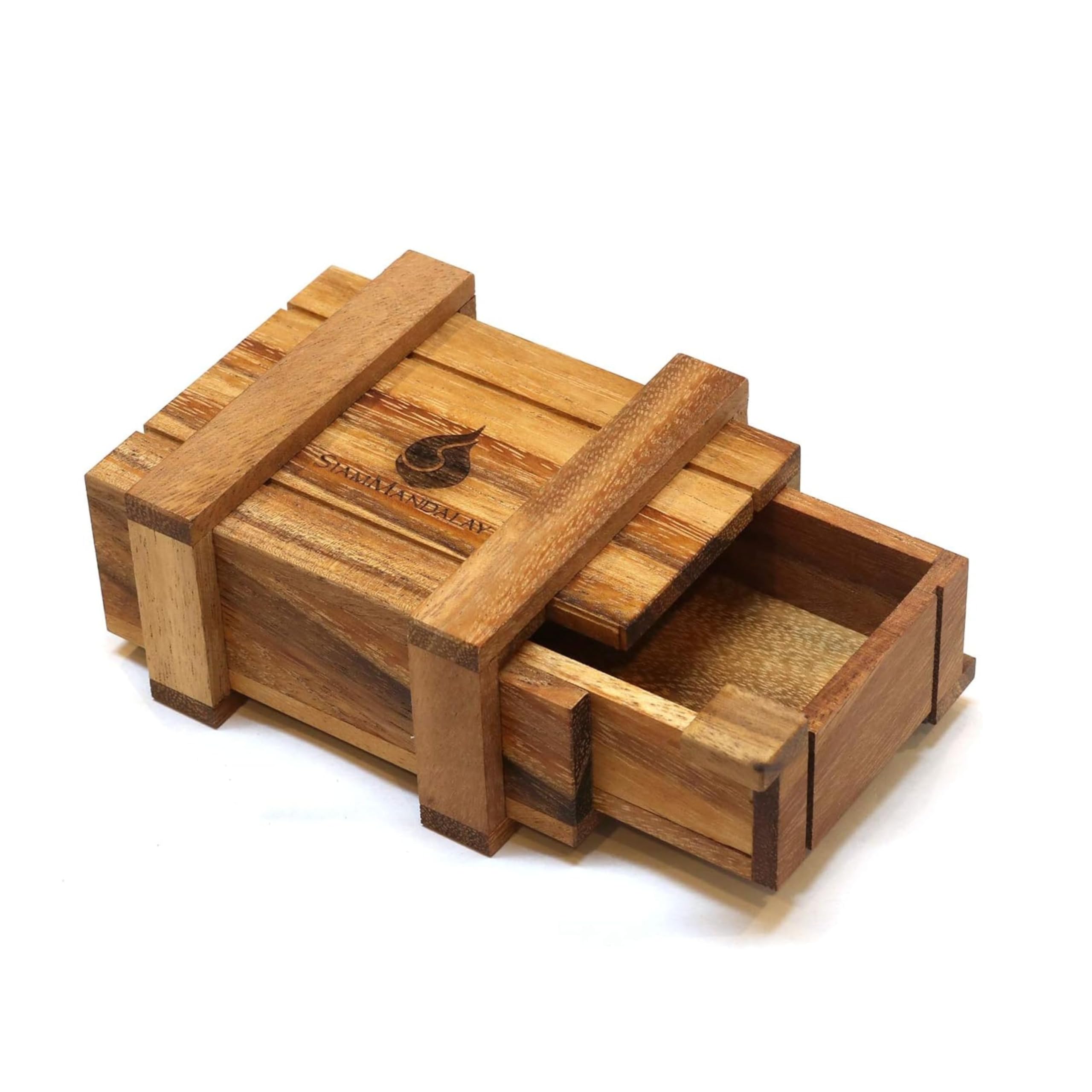 3D Wooden Puzzle Box with Hidden Secret Compartment - Brain Teaser Lock Box for Cash, Jewelry & Gift Cards | Double Magic Puzzle Box for Adults & Kids | Perfect for Gifts, Treasure Hunts & Home Decor