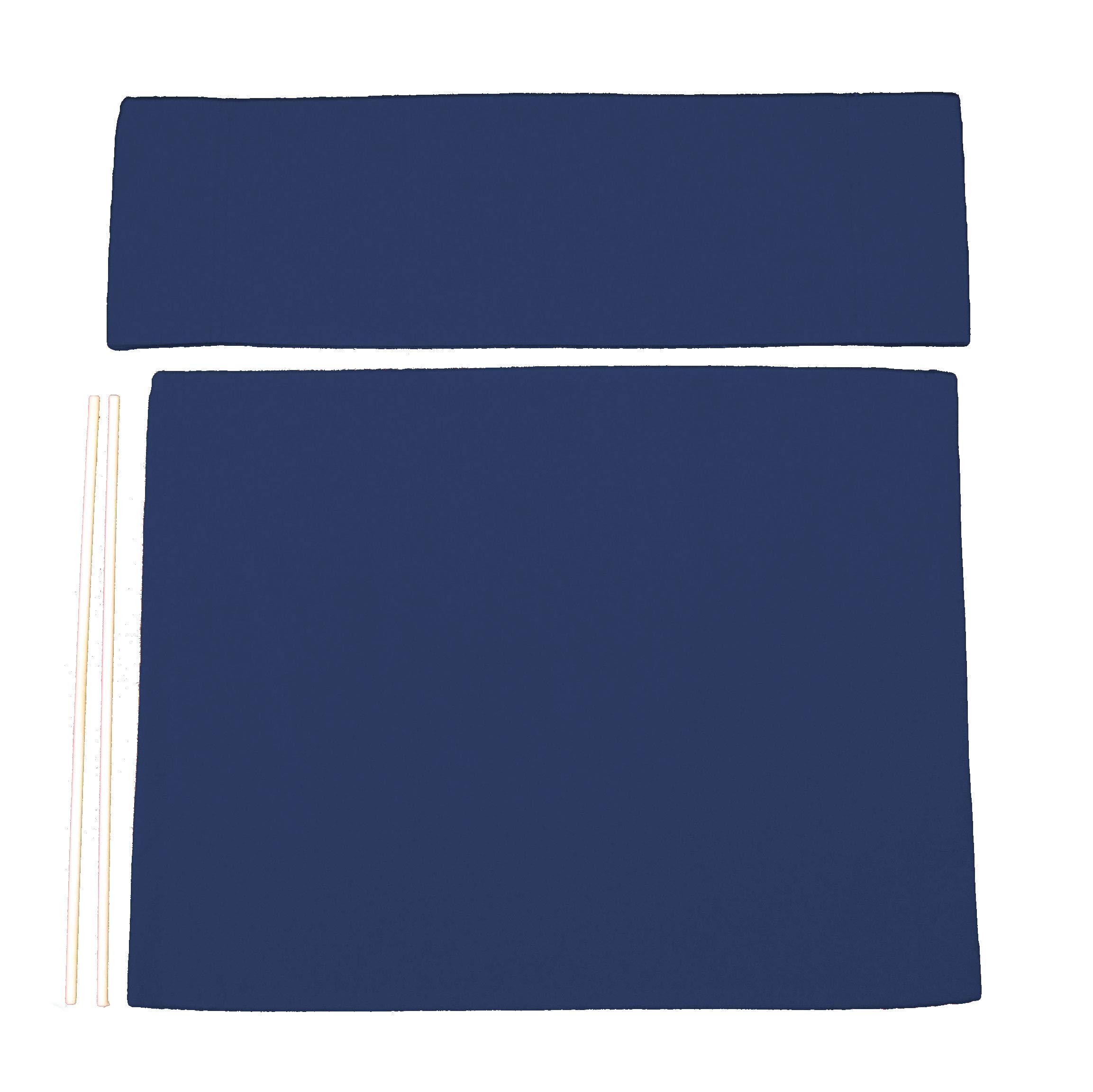 Sunbrella® Directors Chair Replacement Cover (Round Stick) - Marine Blue - Durable Outdoor Furniture Cover for Patio, Beach, and Poolside Use