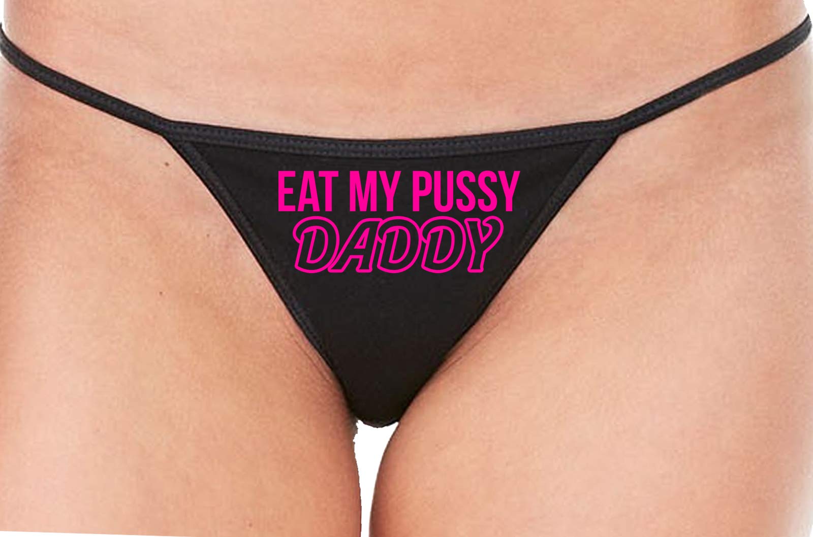 Sexy Black String Thong Panty - Lingerie for Oral Sex & Role Play - Perfect for Valentine's Day & Spicy Date Nights
