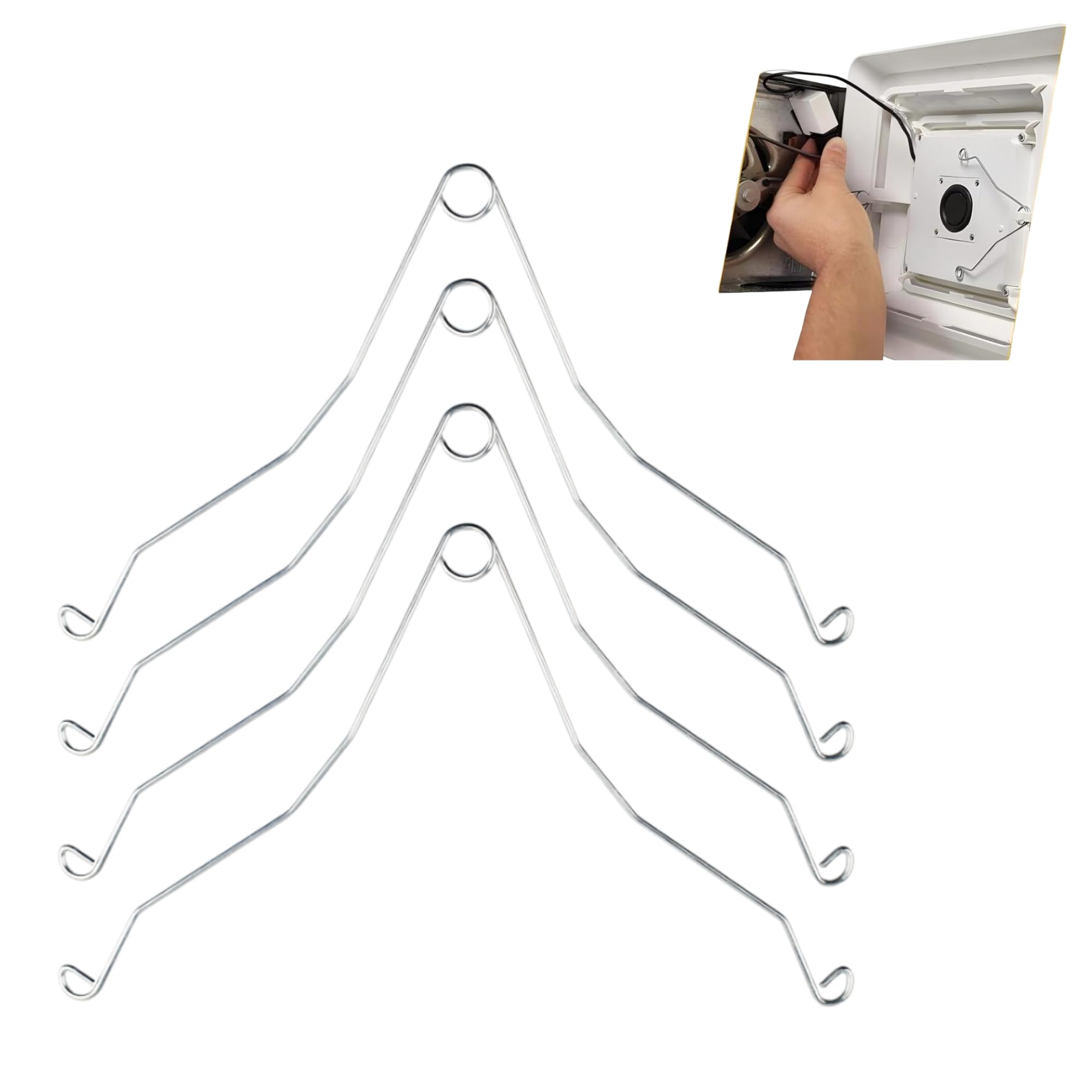 Broan S97013576 Bathroom Fan Cover Grille Springs - 4 Pack - Compatible with Models 576, 676, 684, 684NT, 2684F - Ceiling Fan Replacement Parts for Broan Nutone Bathroom Exhaust Fans - Perfect for Home Bathroom Ventilation & Maintenance