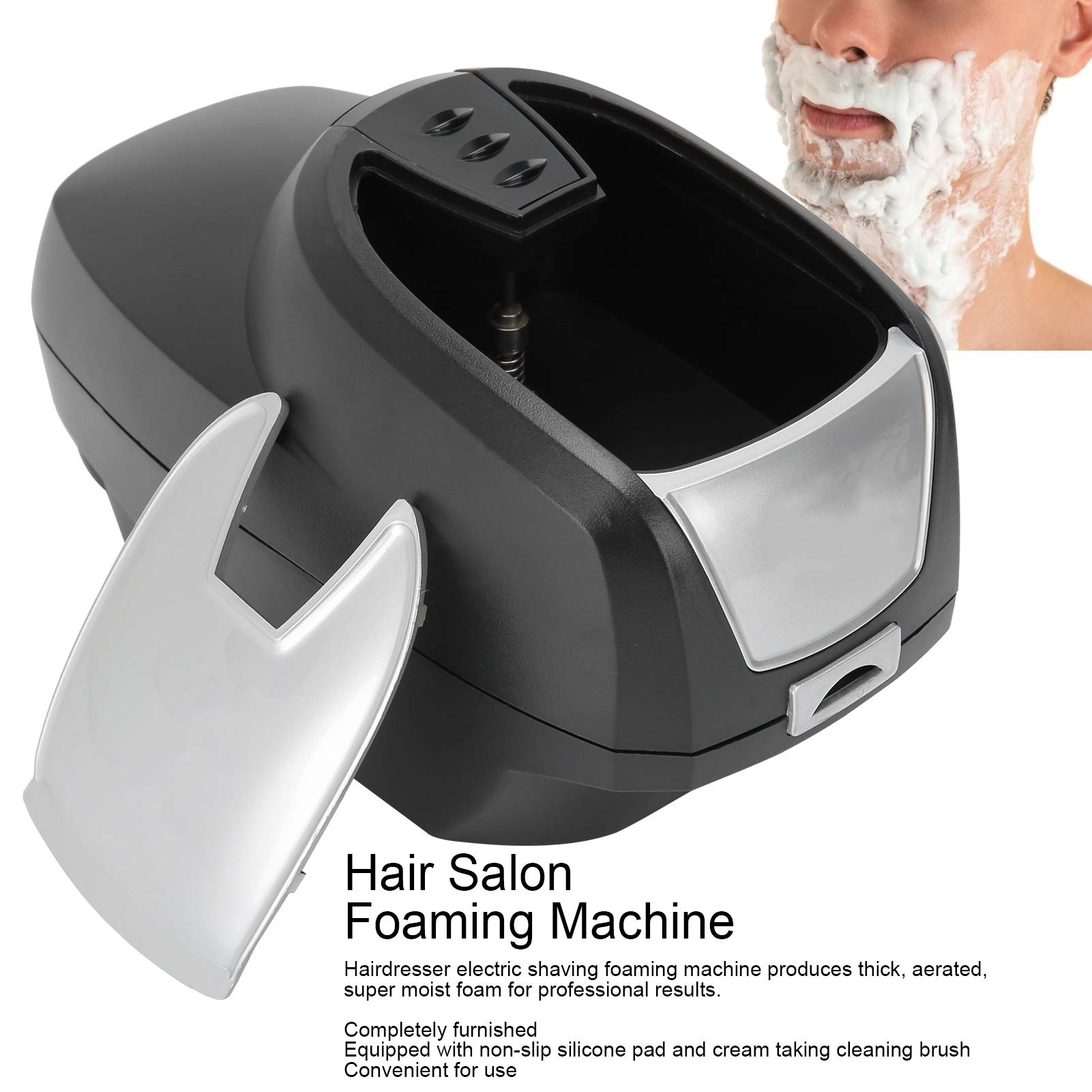 Professional Hot Lather Machine for Shaving - Electric Foam Dispenser for Barber & Home Use, 100-240V US Plug - Perfect for Salon, Spa & Personal Grooming