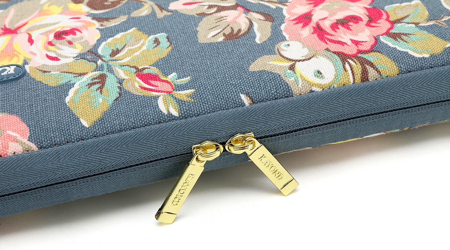 Kayond Water-Resistant Canvas 15.6 Inch Laptop Sleeve - Blue Water Hyacinth Design for Office, School & Travel