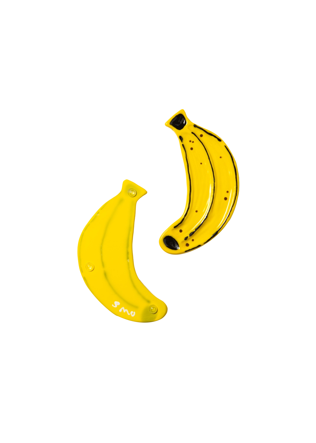 Handmade Banana Ceramic Dish - Fruit Shaped Jewelry Tray, Spoon Rest & Catchall Organizer | Perfect for Kitchen Countertop, Vanity Decor & Gift Idea