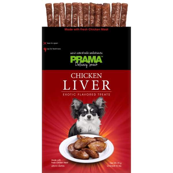 Premium Chicken Liver Dog Treats by Prama - 70g Grain-Free, High-Protein Snacks for Training & Rewarding Small to Large Dogs - Perfect for Training, Travel & Daily Treats