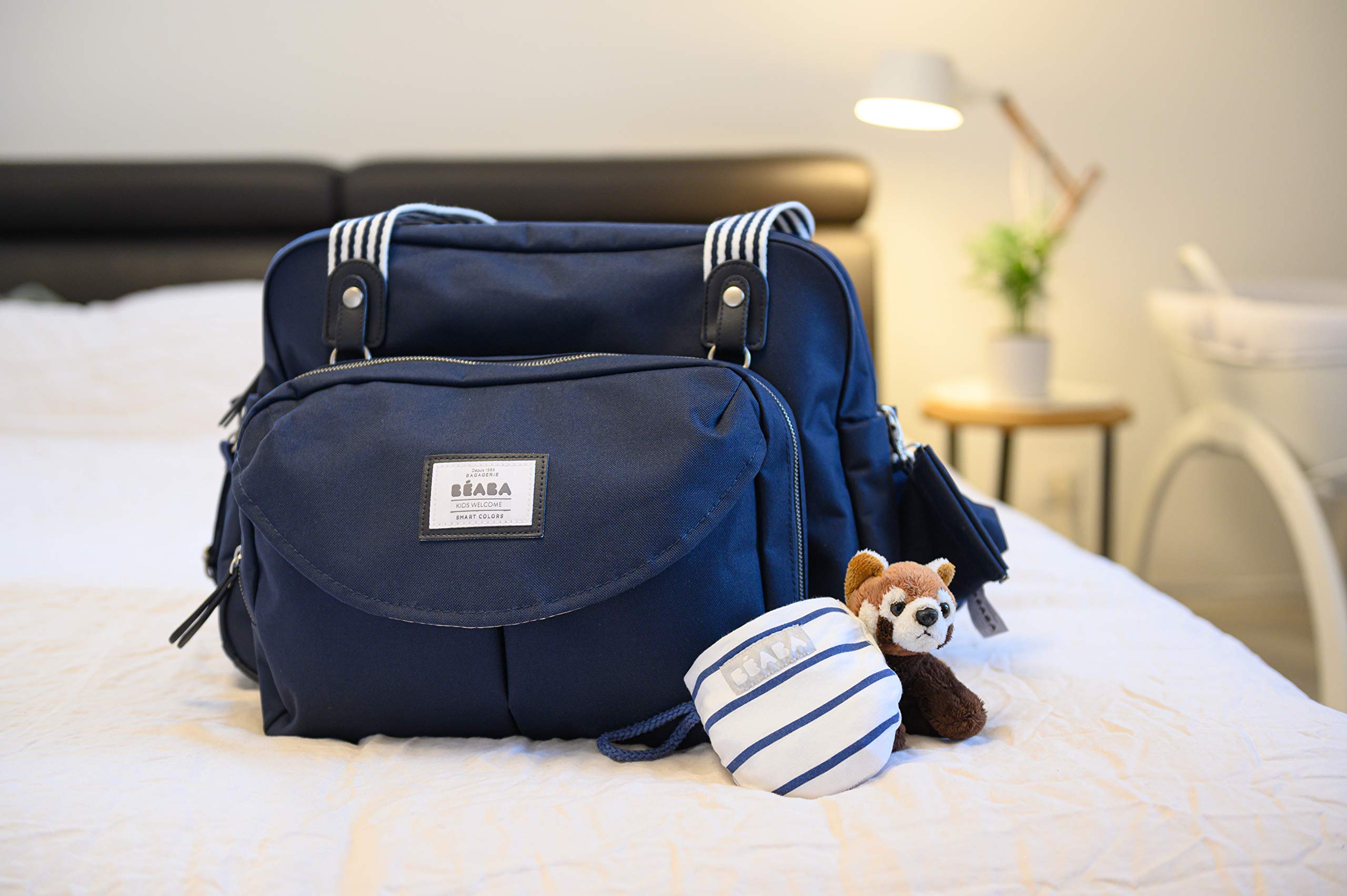 BEABA Geneva Multifunctional Baby Diaper Bag with Adjustable Strap for Stroller - Waterproof, Spacious & Stylish Diaper Backpack for Moms - Perfect for Travel, Shopping & Daily Outings with Baby