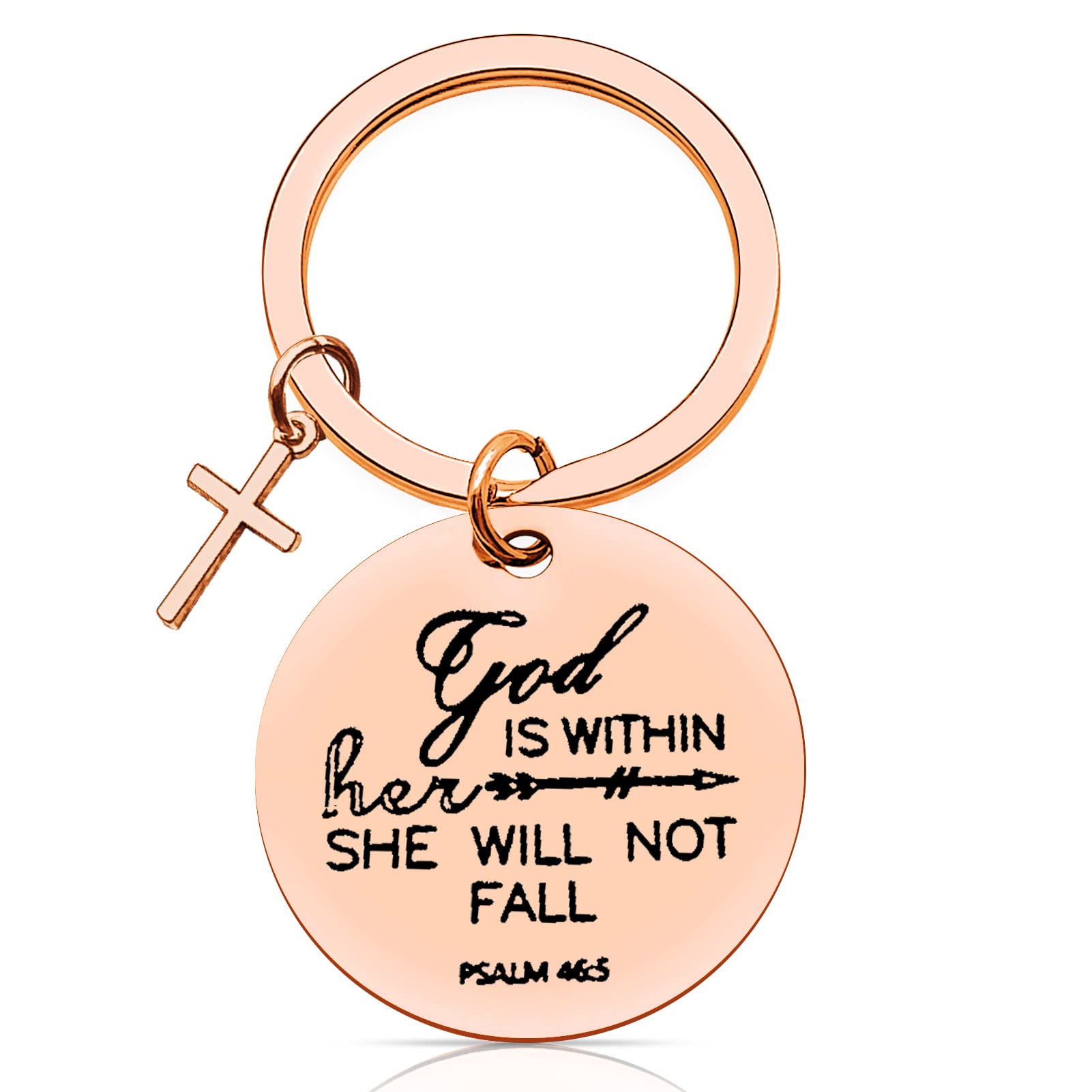 Religious Christian Keychain for Women & Girls - Inspirational Bible Verse Keychain, Baptism & Easter Prayer Gifts, Encouragement Jewelry for Birthday & Thanksgiving - Perfect for Daily Use & Church Events