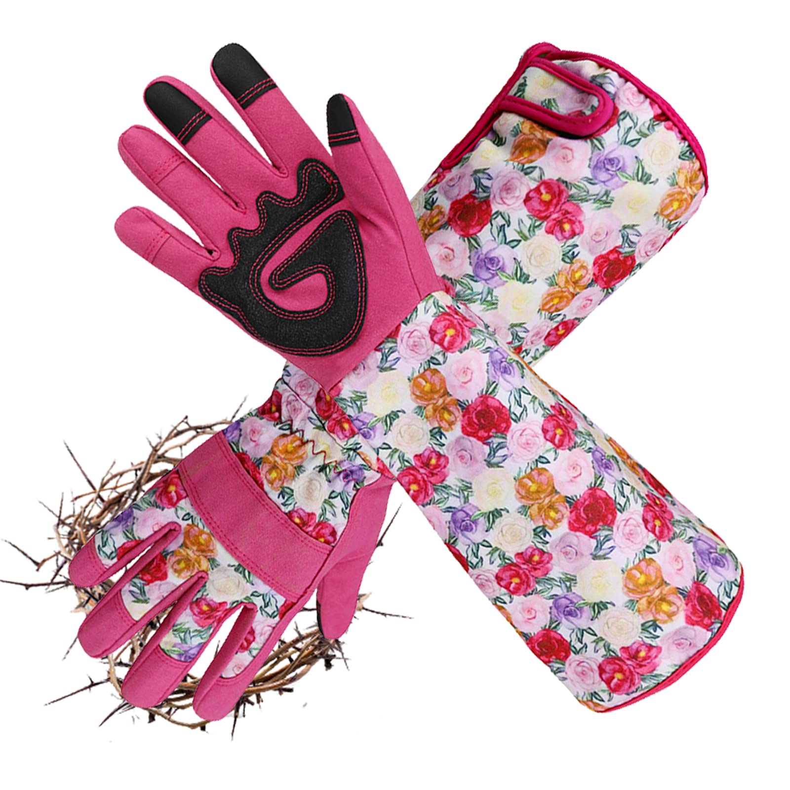 Long Gardening Gloves for Women - Thorn Proof Protective Gloves for Yard Work, Pruning & Planting | Durable Rose Bush Protection | Perfect Gardening Gifts for Her | Ideal for Landscaping, Flower Beds & Outdoor Activities