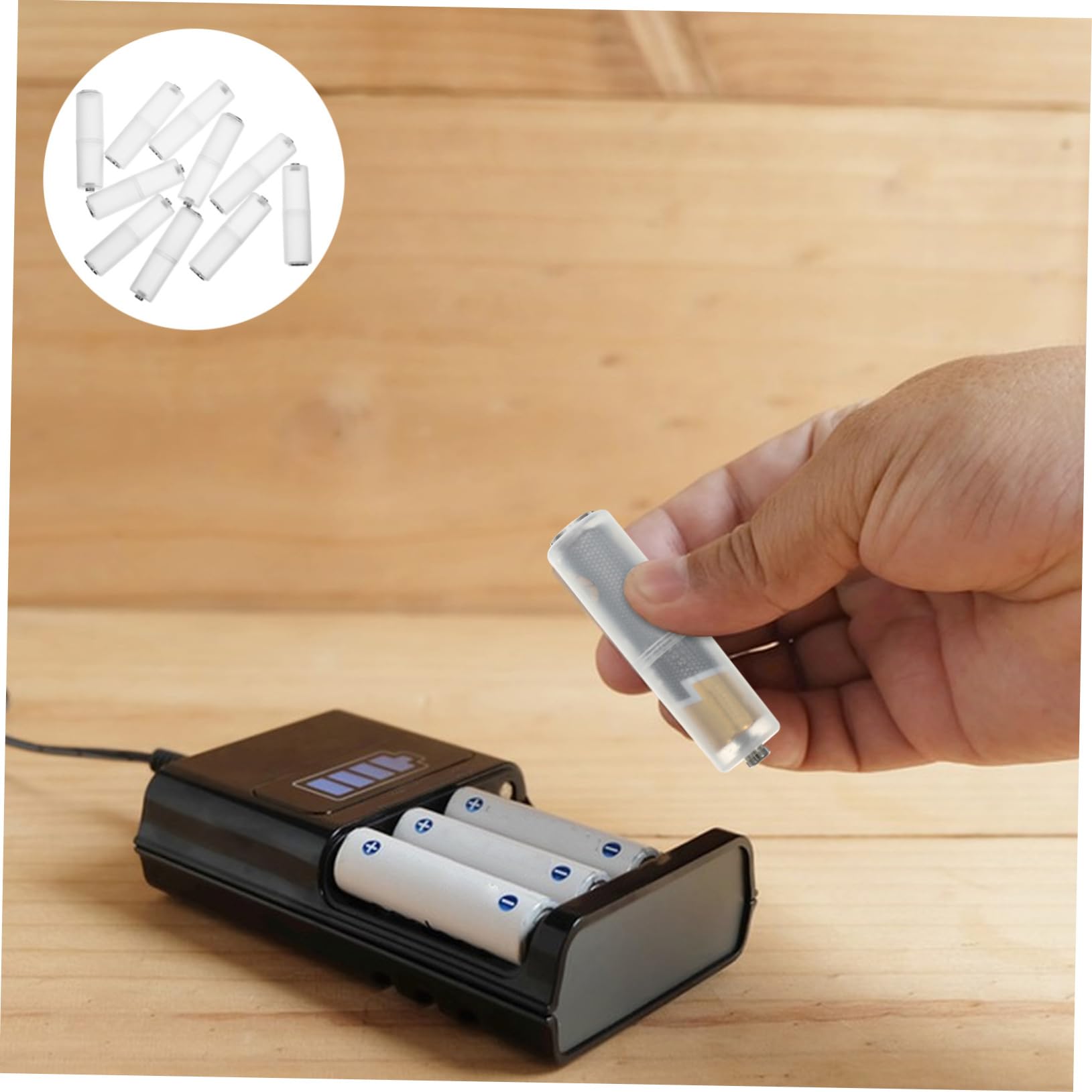 10pcs AAA to AA Battery Adapter Converter Holder - PP Material Battery Accessories for Small Batteries - Portable Power Solution for Toys, Flashlights & Remote Controls