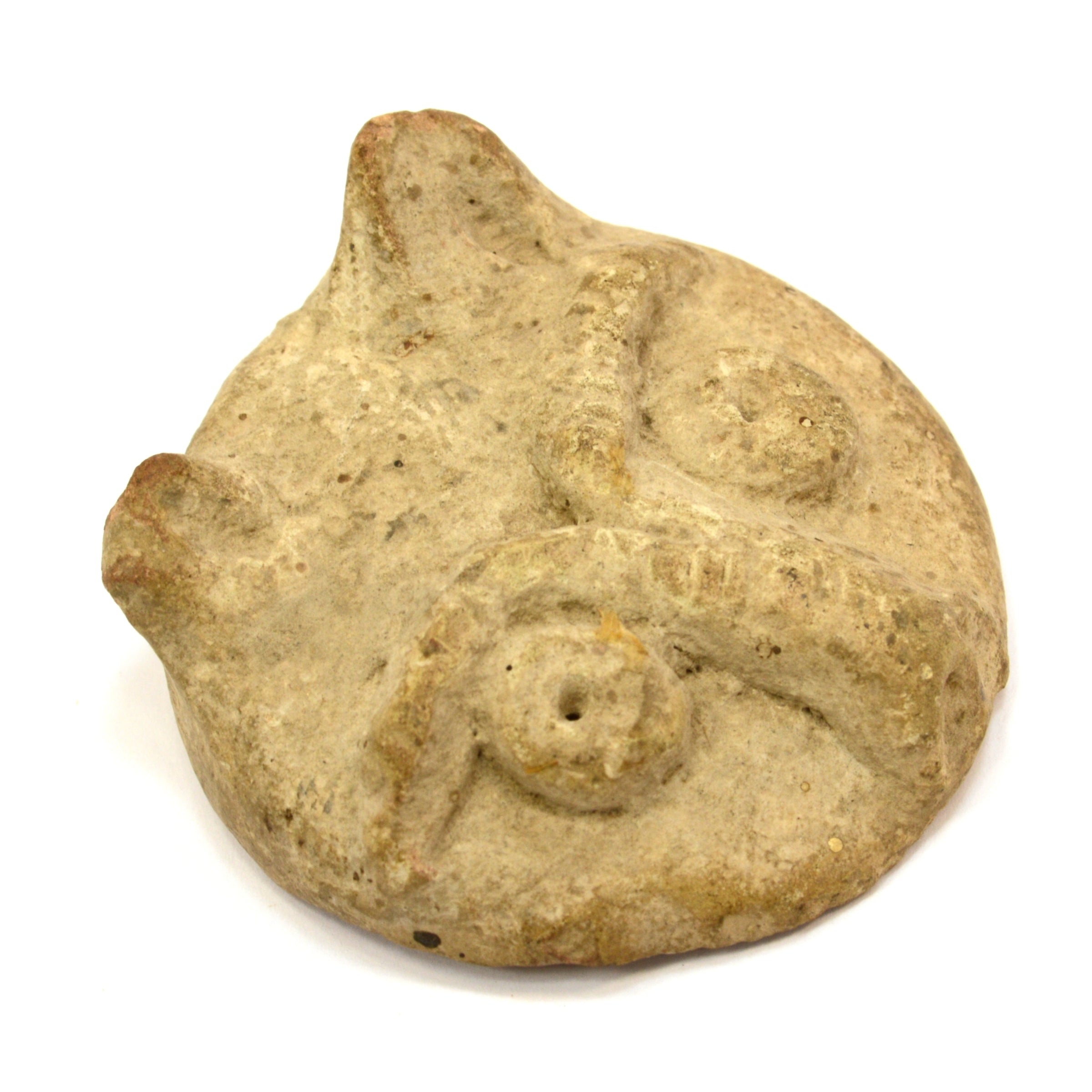 Ancient Pre-Columbian Indian Warrior Head Small Pottery Shard - Authentic Taino or Mayan Artifact for Collectors, Home Decor & Historical Display