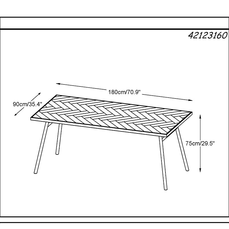 CALVI 70.8 Inch Natural Wood Dining Table - Modern Farmhouse Style for Kitchen, Dining Room & Outdoor Entertaining