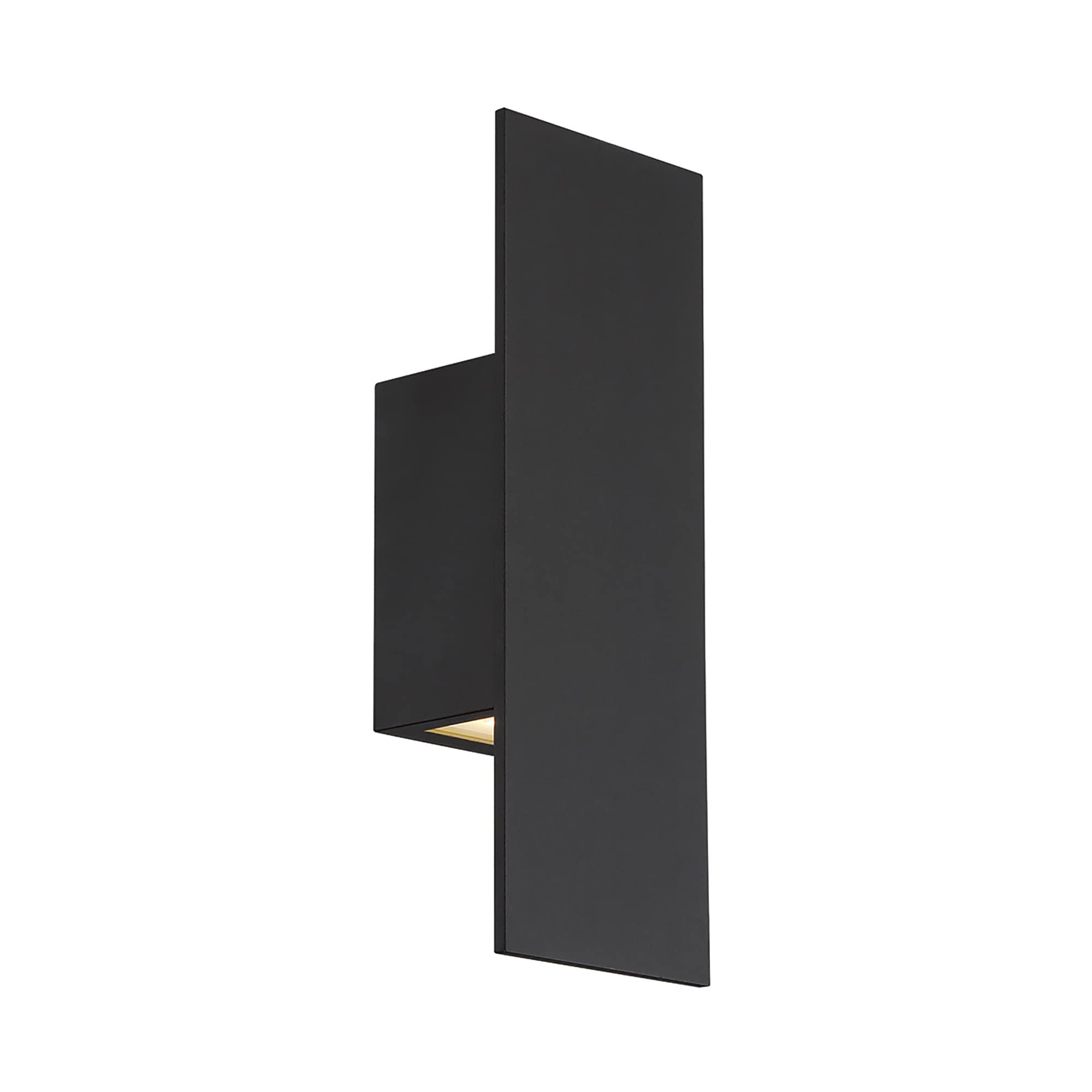 WAC Lighting dweLED Icon 14 Inch LED Wall Sconce - Indoor/Outdoor Black Fixture 3000K Warm White - Perfect for Porch, Patio, Entryway & Hallway Lighting