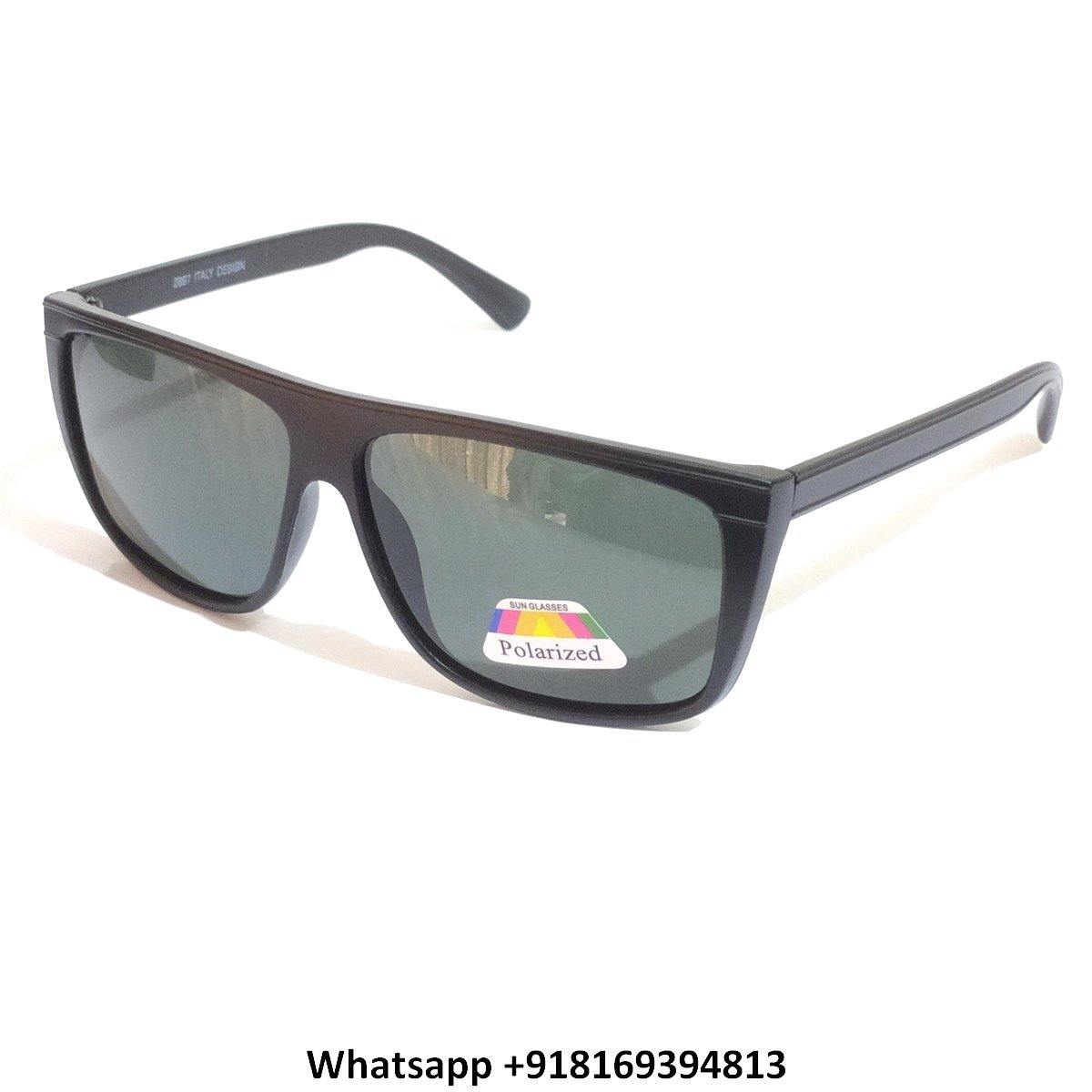 Trendy Square Polarized Sunglasses for Men & Women - UV Protection, Lightweight & Stylish (Model 2897MBK) | Perfect for Driving, Beach & Outdoor Activities