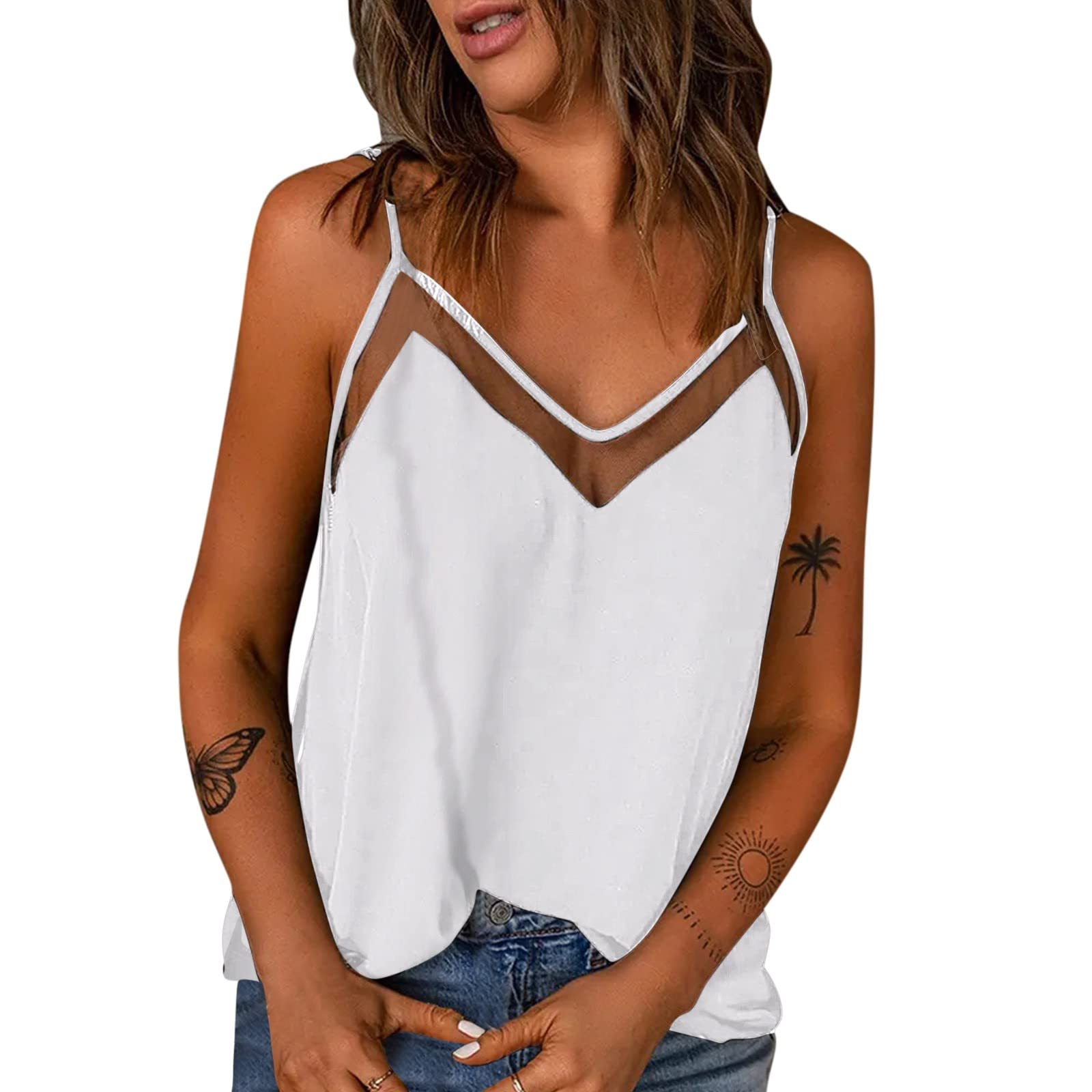 Women's Flowy Tank Tops - Breathable Workout Crop Tops & Cami Shirts for Yoga, Running & Summer Outfits | Lightweight Comfortable Casual Wear