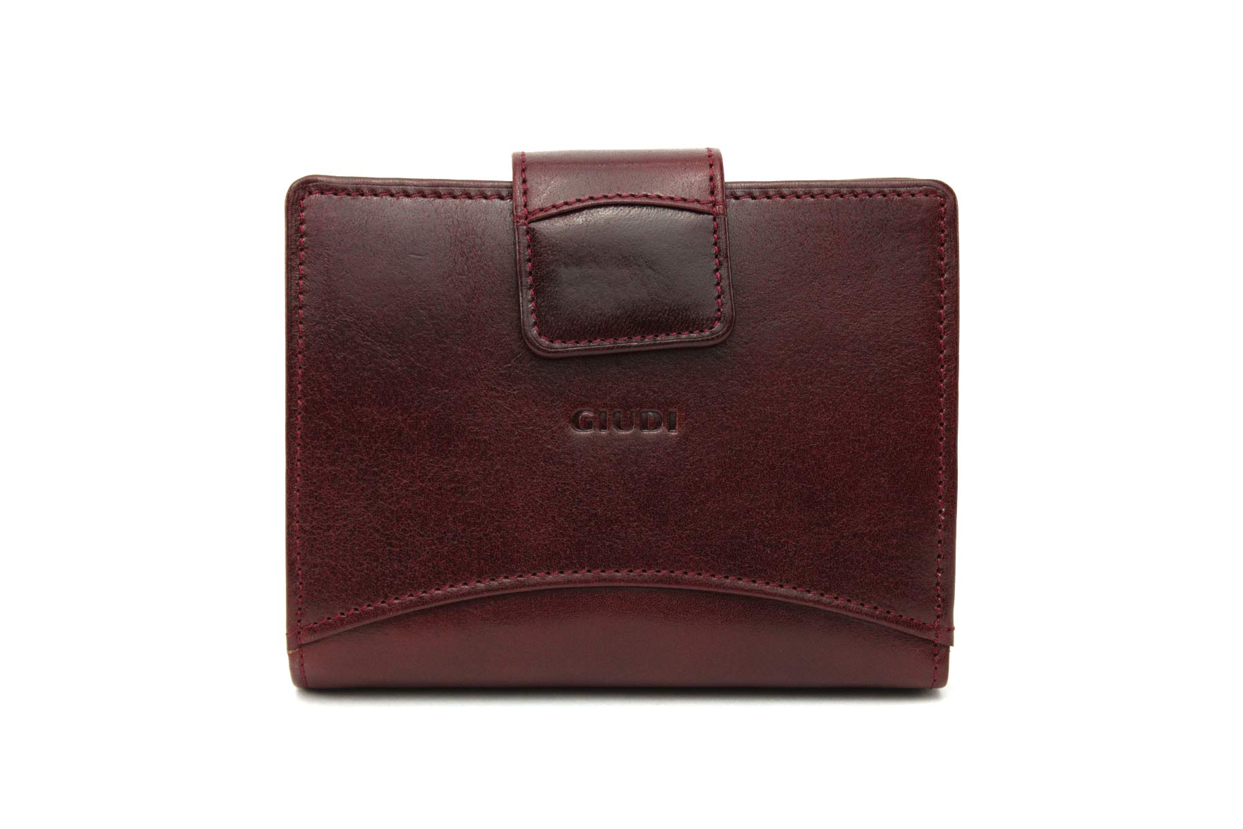 GIUDI Women's Leather Wallet Medium Size - Slim RFID Blocking Bifold Wallet for Everyday Use, Travel & Business