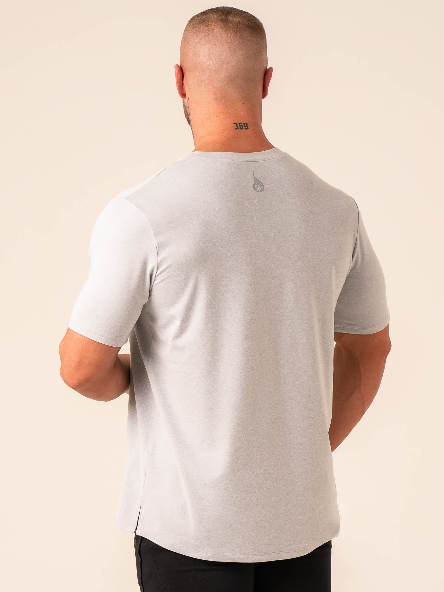 Premium Soft Tech T-Shirt for Men & Women - Comfortable Grey Marl Cotton Tee - Perfect for Casual Wear, Gym, and Everyday Outfits