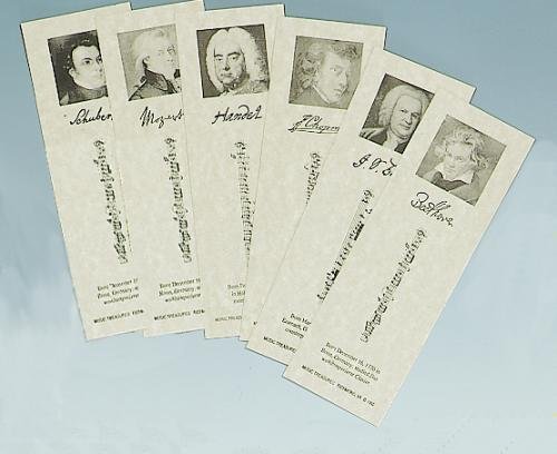 Composer Bookmarks Pack - Classic Music Themed Bookmark Set for Reading, Gifts, and Collectibles | Perfect for Musicians, Book Lovers & Students