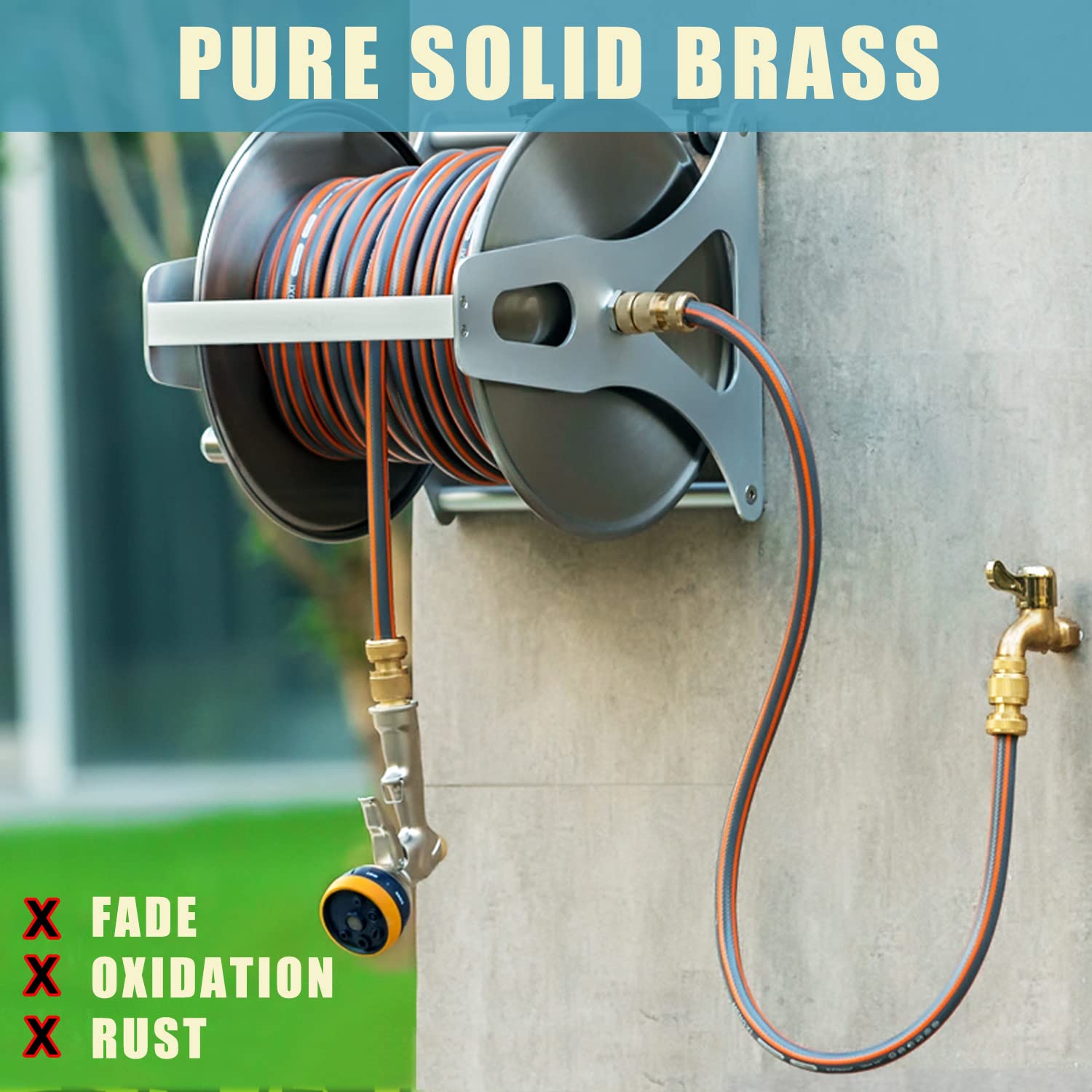 90-Degree Brass Garden Hose Elbow Connector - Heavy-Duty RV Water Intake Adapter - 3/4-Inch GHT Male & Female Pipe Fitting - Perfect for RV Camping, Garden Irrigation & Outdoor Watering Systems