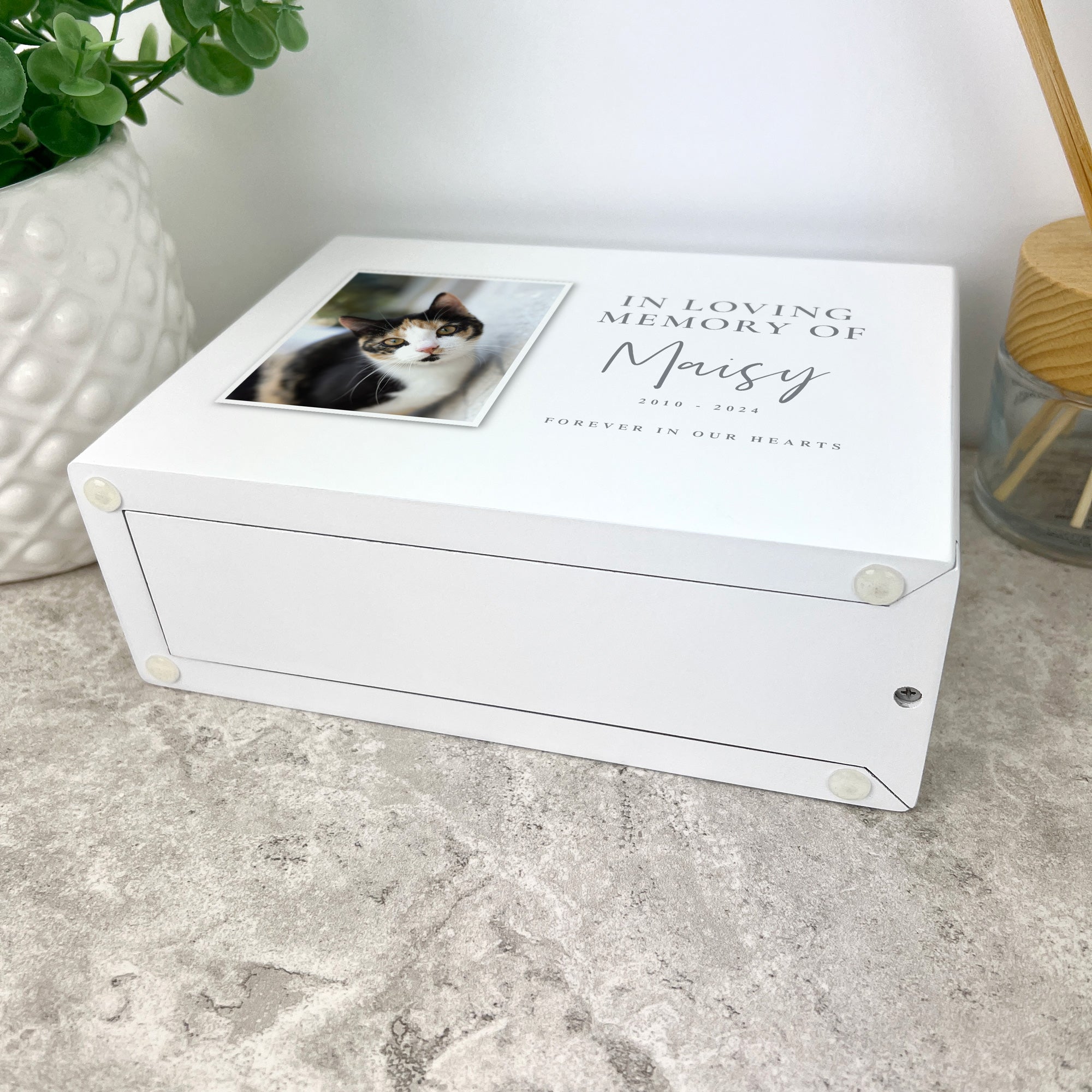 Personalized Pet Memorial Urn for Ashes - 1.09L Engraved Keepsake - Perfect for Cat & Dog Remembrance at Home or Memorial Ceremony