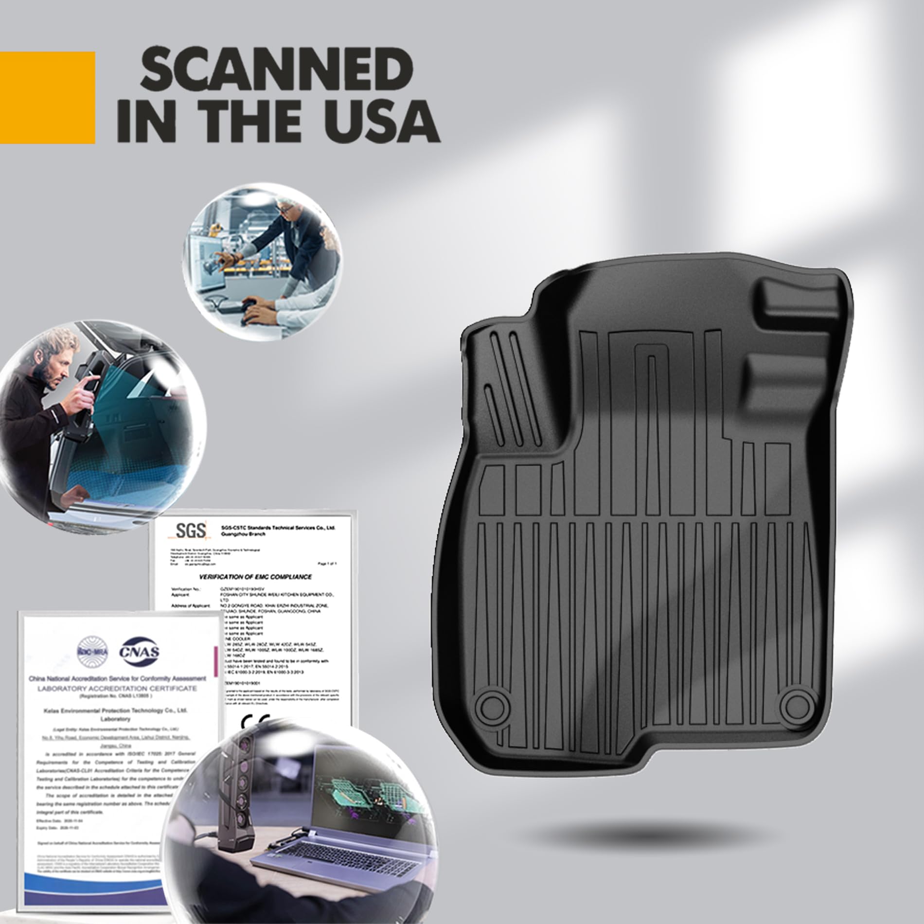 Custom Fit TPE All-Weather Floor Mats for 2017-2022 Honda CR-V & CR-V Hybrid | Odorless Anti-Slip Car Mats | Perfect for Winter Snow, Mud, and Rain Protection | Durable Rubber Liners for Honda CRV Accessories