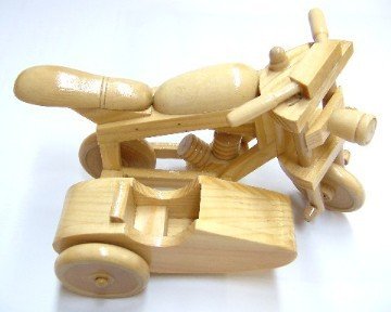 Movable Wooden Motorcycles - Handcrafted Wooden Toy Motorcycles for Kids, Eco-Friendly & Safe Play - Perfect for Pretend Play, Room Decor, and Gift Giving