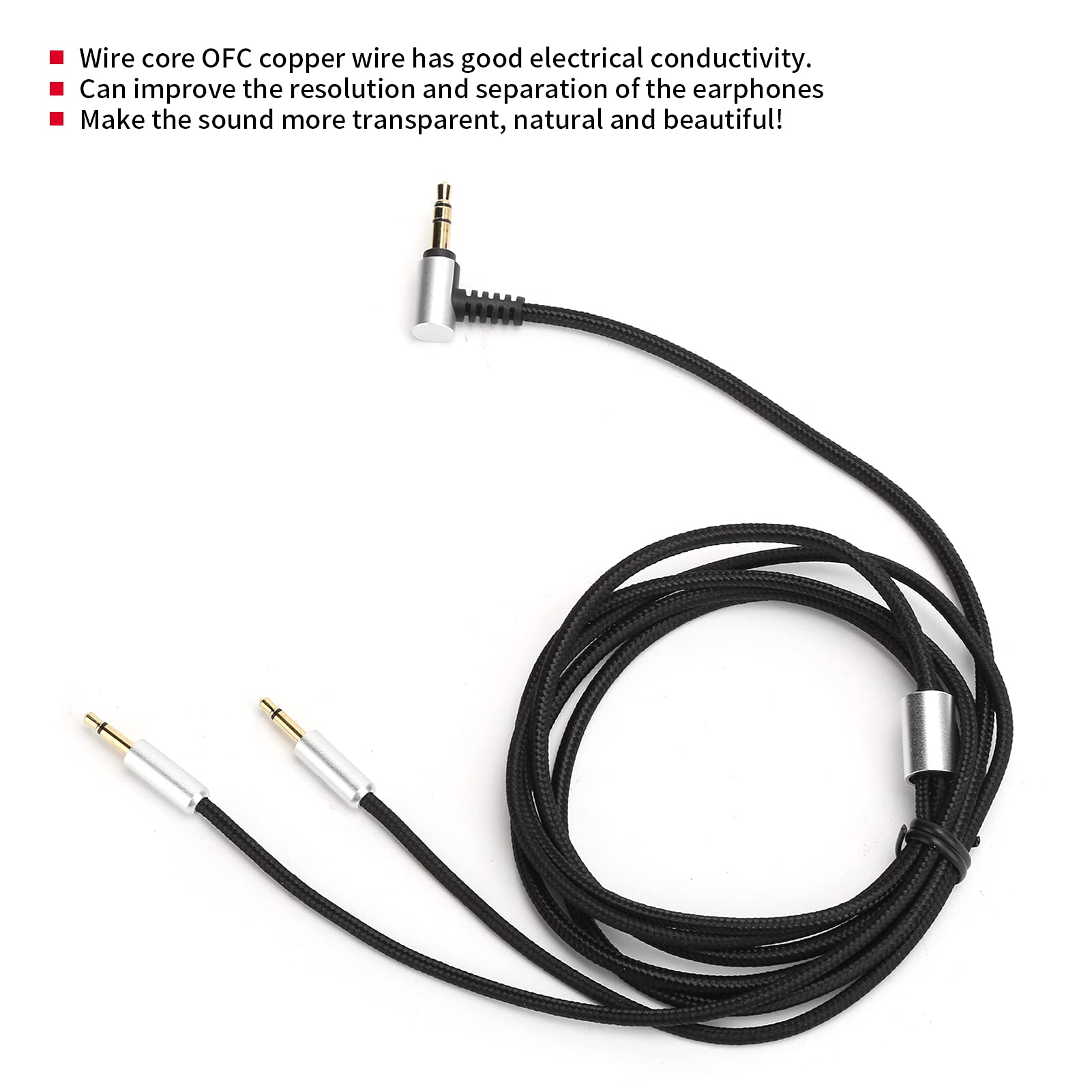 3.5mm Audio Cable - 3.9ft/1.2m Stereo Aux Extension Cord for Headphones | Replacement Cable Compatible with Sennheiser HD202 HD497 HD447 HD212 Pro EH250 EH350 | Perfect for Home Theater, Gaming, Music Studio & Mobile Devices