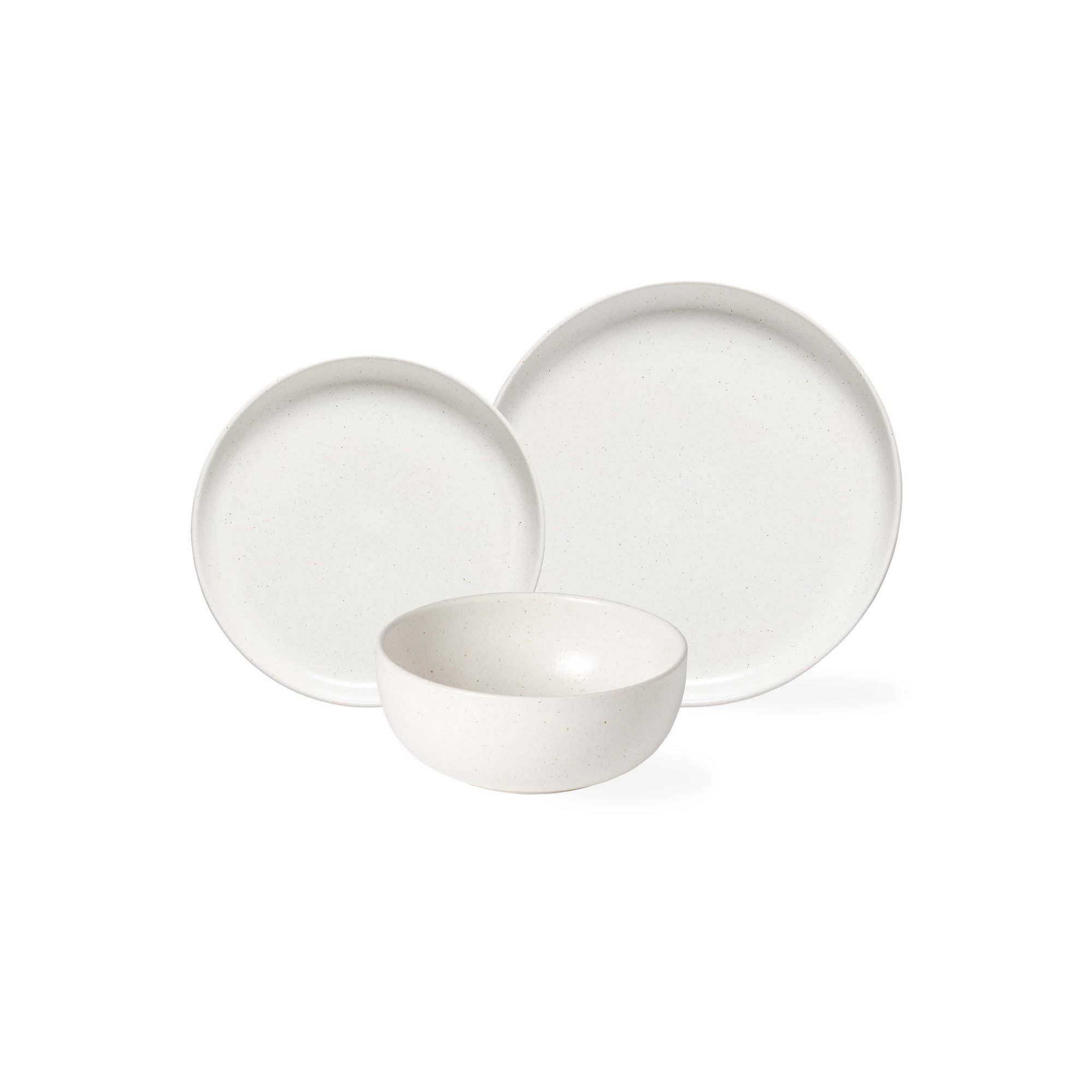 **Casafina 18-Piece Ceramic Dinnerware Set for 6 - Pacifica Collection in Salt White | Microwave & Dishwasher Safe Stoneware Plates, Bowls & Mugs | Restaurant-Quality Tableware for Everyday Dining & Entertaining**    *(Perfect for family meals, dinner parties, and casual gatherings – durable and stylish for home or restaurant use.)*