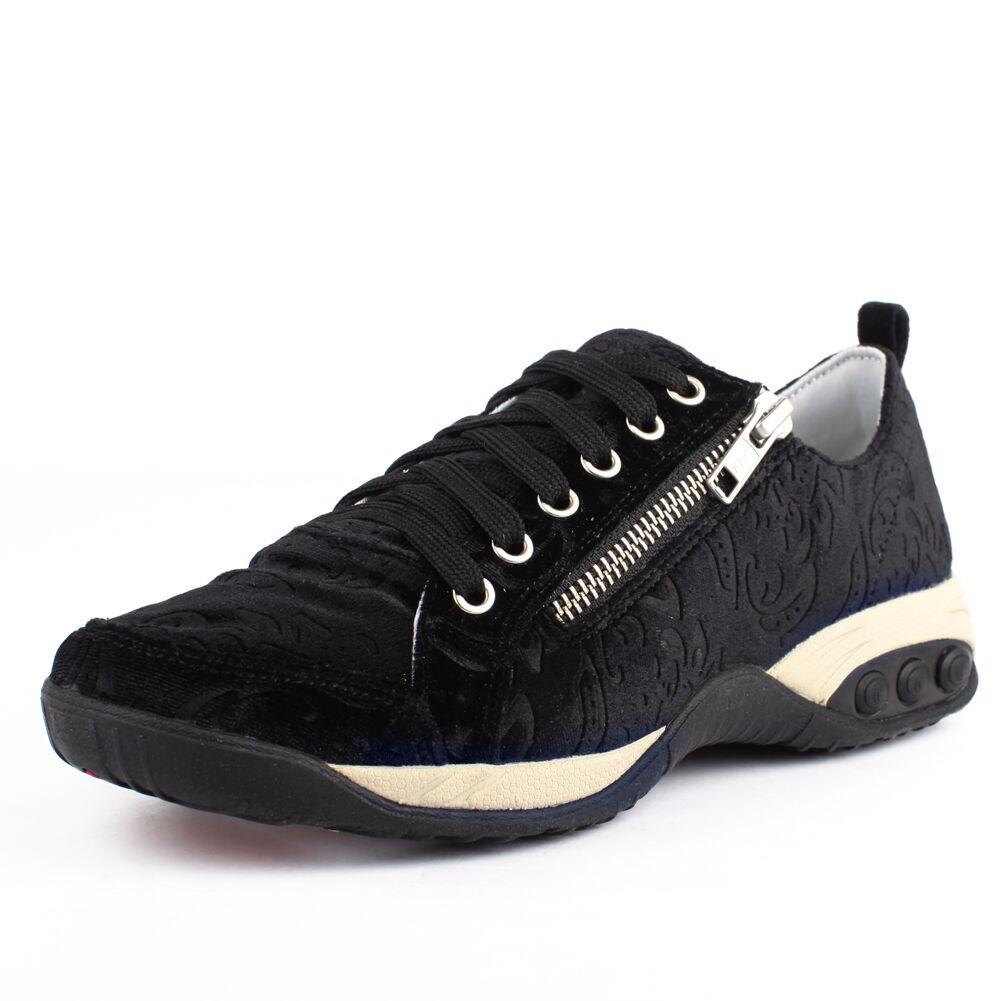 Sienna Women's Side Zip Athletic Casual Shoes - Lightweight Sneakers for Walking, Gym & Everyday Wear