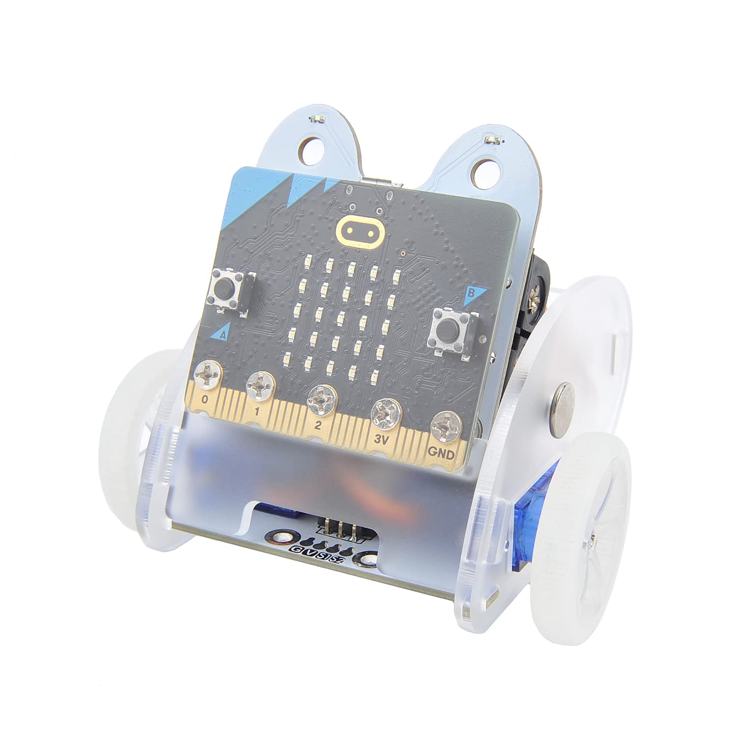ELECFREAKS Ring:bit Car Kit - BBC Micro:bit Programmable Robot Kit for STEM Education | DIY Coding Starter Kit with Wiki Tutorial (Micro:bit Not Included) | Perfect for Classroom Projects & Home STEM Learning