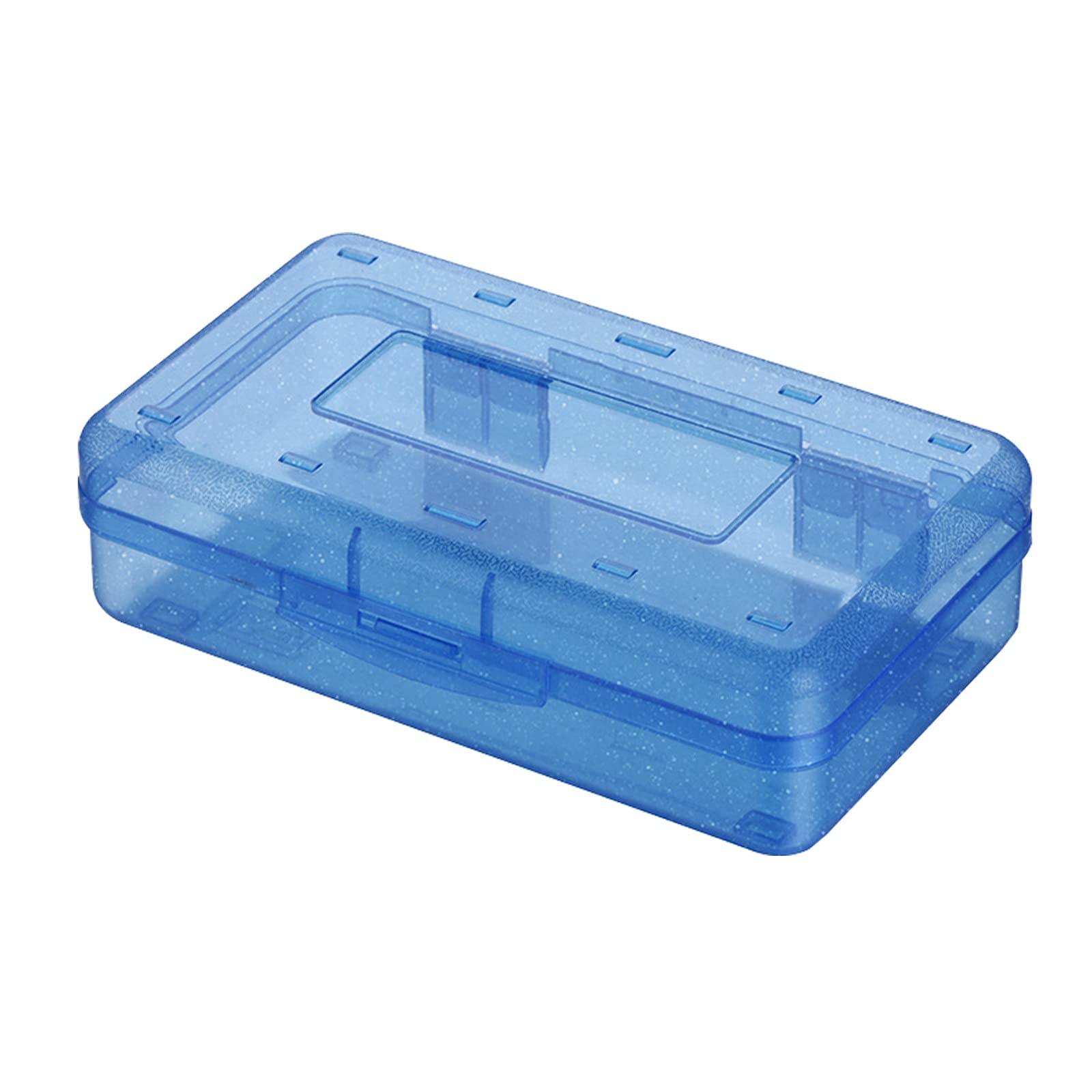 Large Clear Plastic Pencil Box with Lid - Stackable Design for School, Office & Art Supplies Storage - High Capacity Organizer for Pens, Markers, Crayons & Stationery