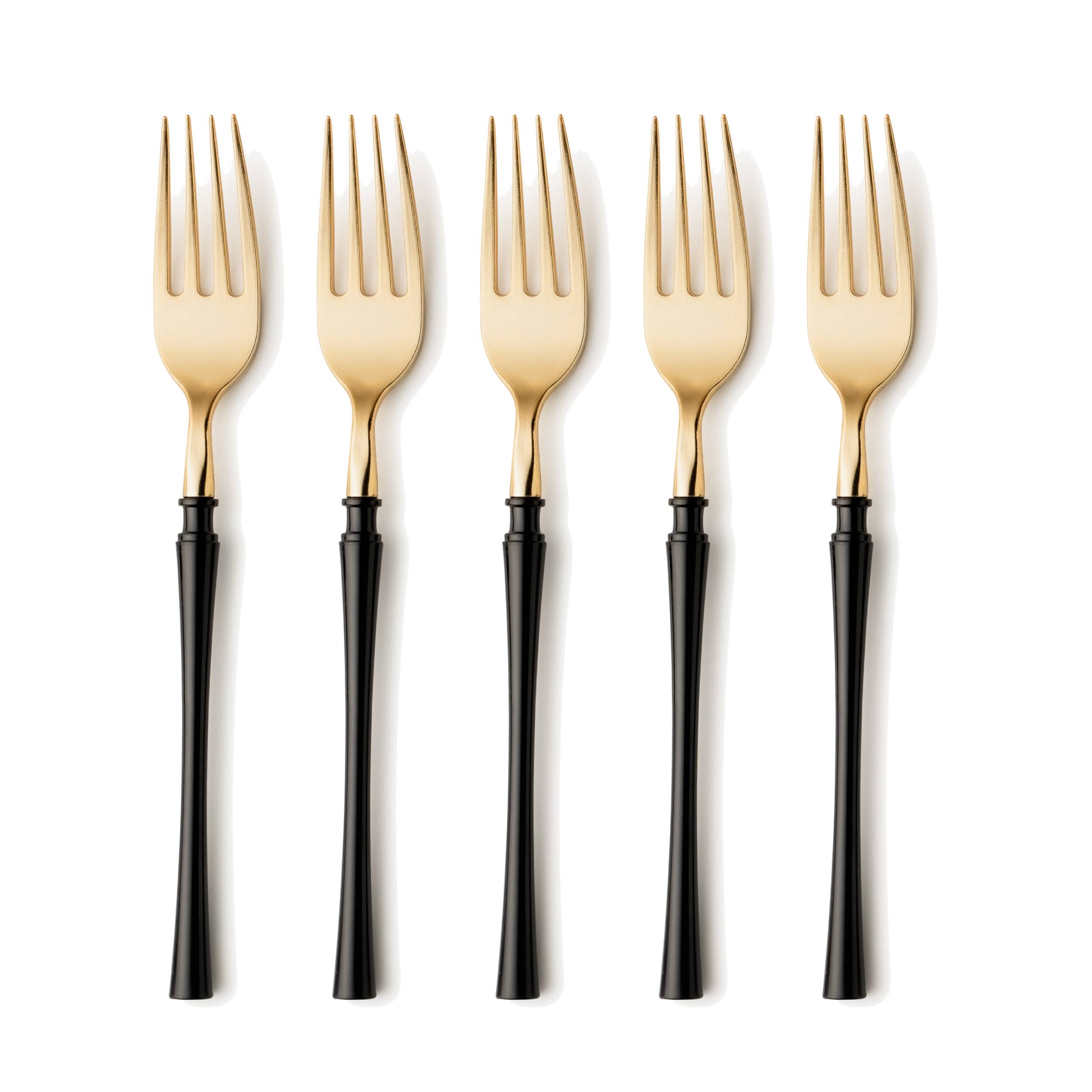Premium Black & Gold Forks - 20-Piece Fusion Collection Set - Elegant Flatware for Dinner Parties, Weddings, and Special Occasions