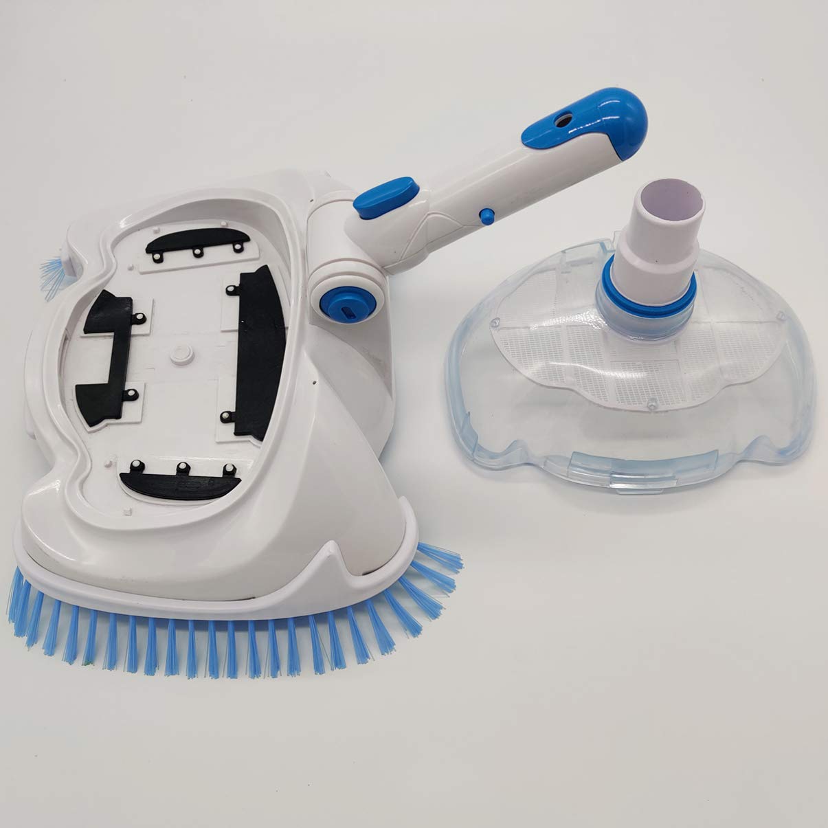 Happyyami Premium Vacuum Cleaning Head for White Cover Pool Brush - Heavy Duty Wall & Corner Cleaner - Compatible with Telescopic Pool Poles - Ideal for In-Ground & Above Ground Pool Maintenance