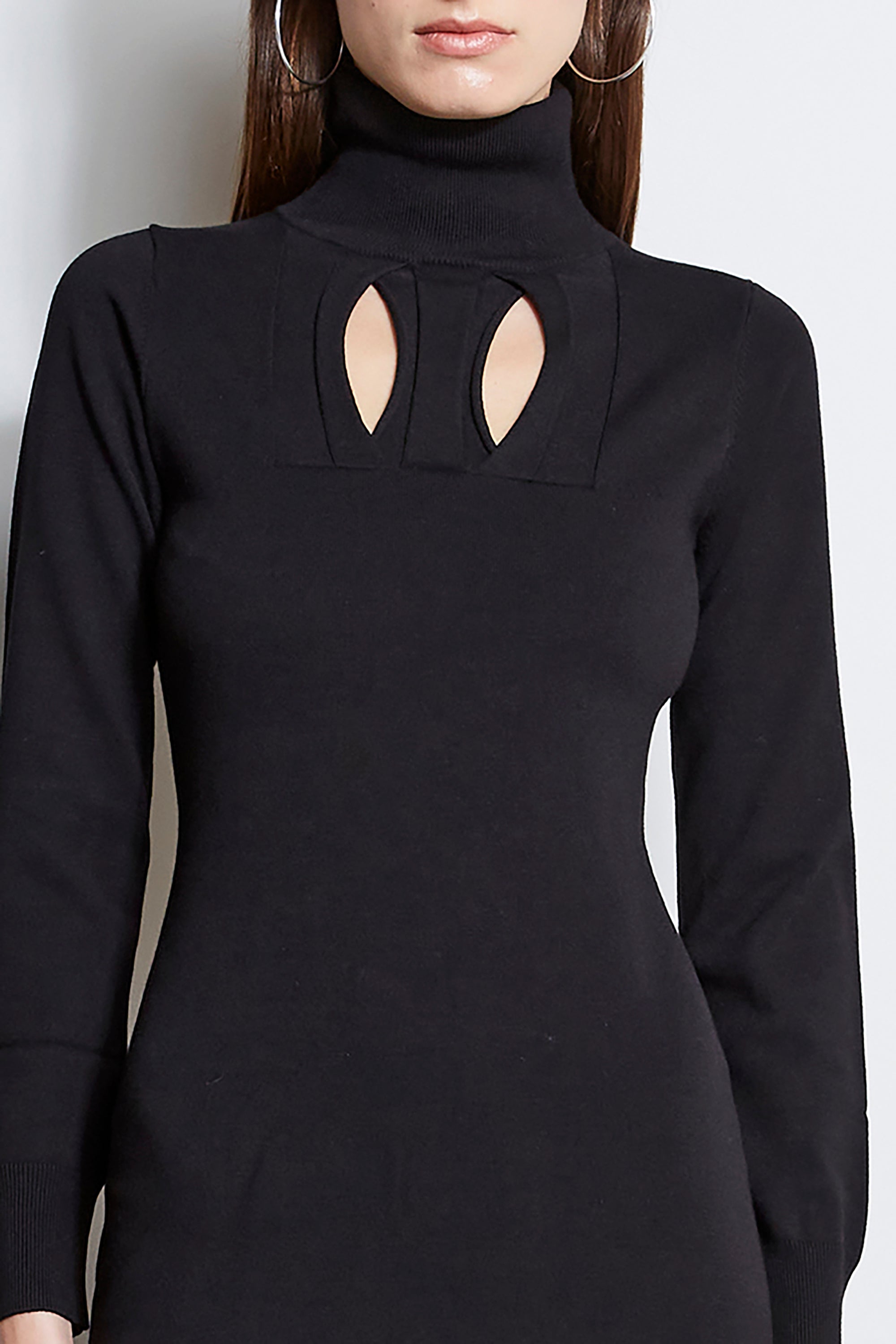 Stylish Geometric Keyhole Dress for Women - Trendy Party & Evening Wear - Perfect for Date Nights & Special Occasions