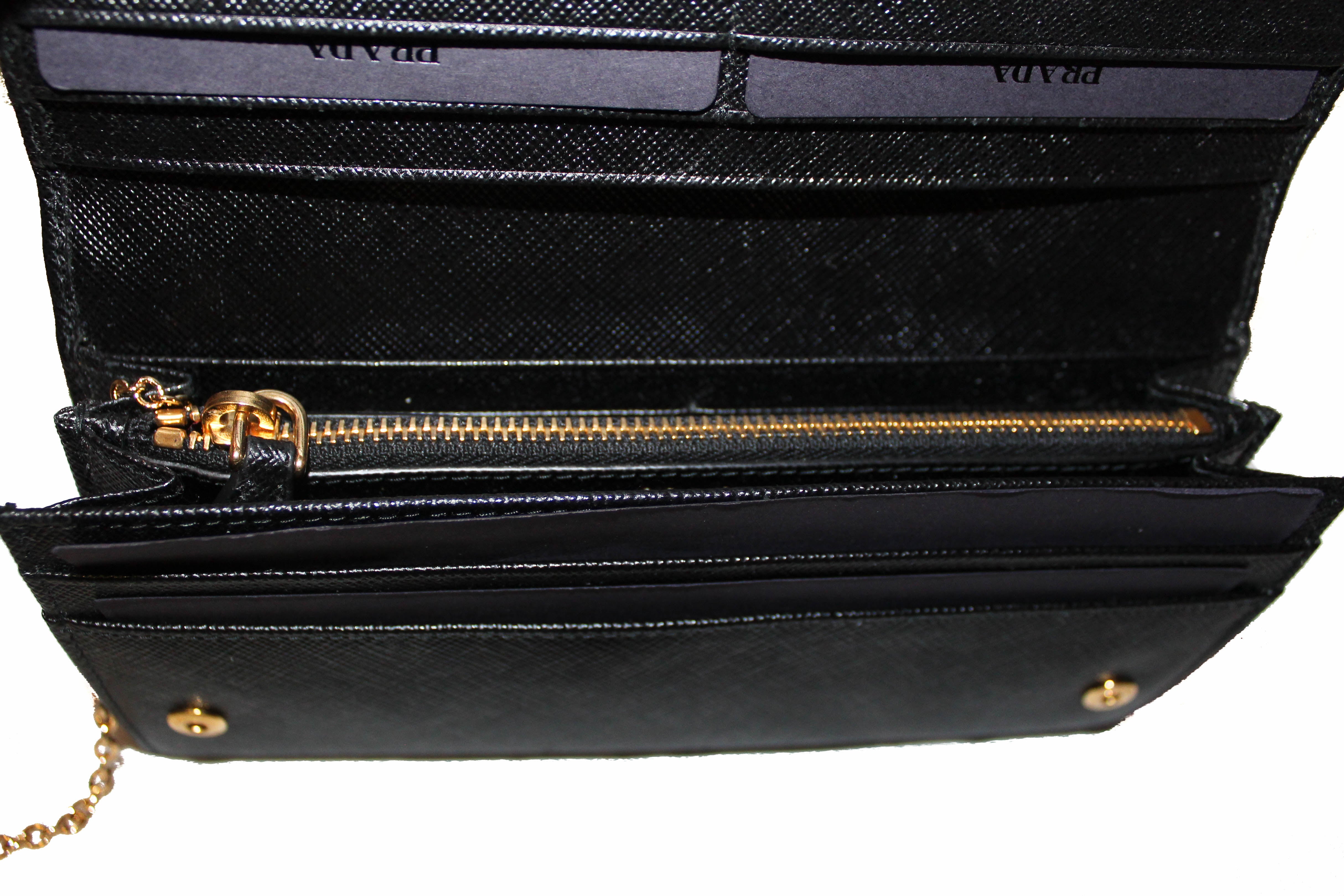 Authentic Prada Black Saffiano Leather Long Wallet 1MH132 - Luxury Women's Bifold Wallet for Everyday Use & Special Occasions